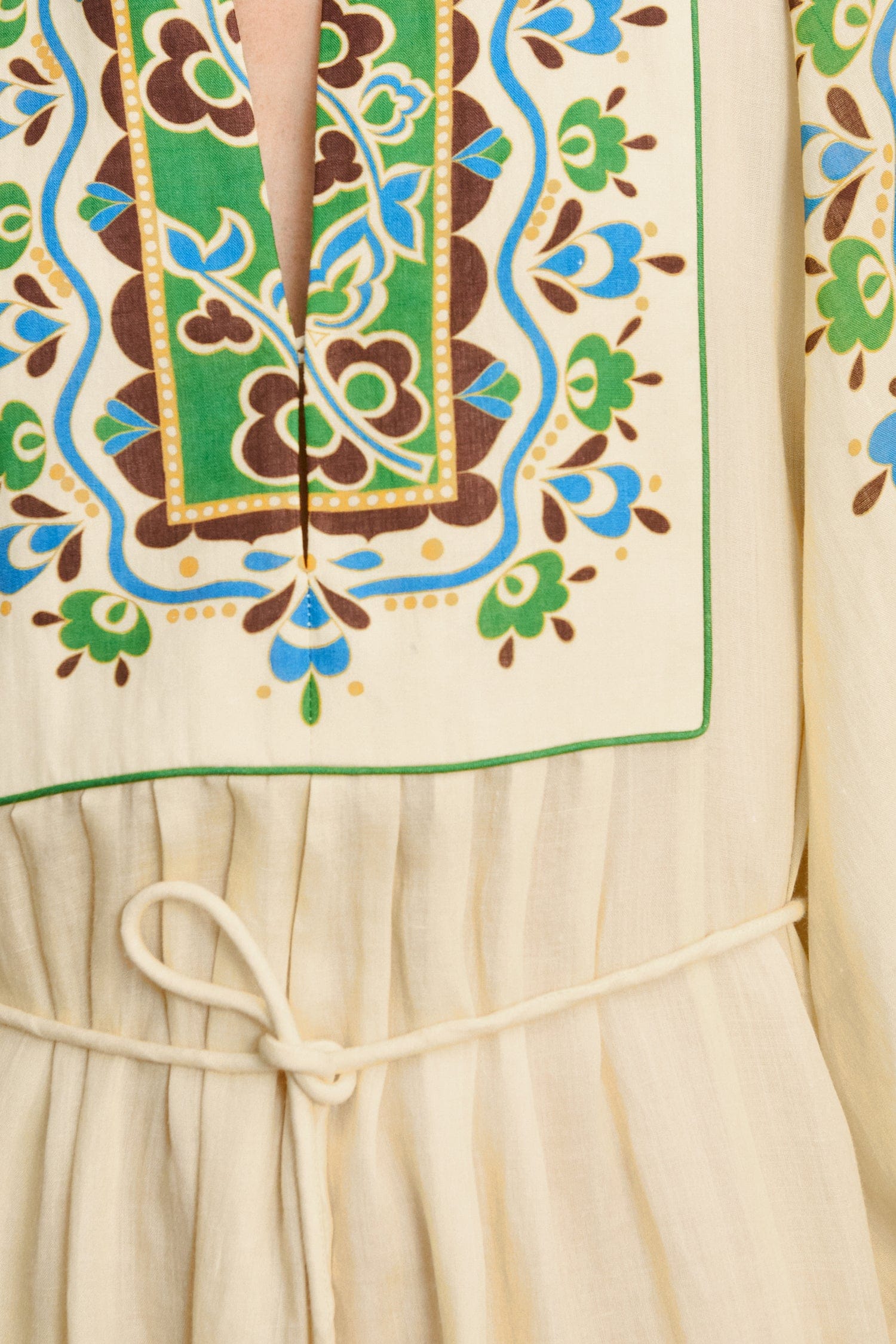 Alemäis Bridgette robe tunique midi ramie à ceinture