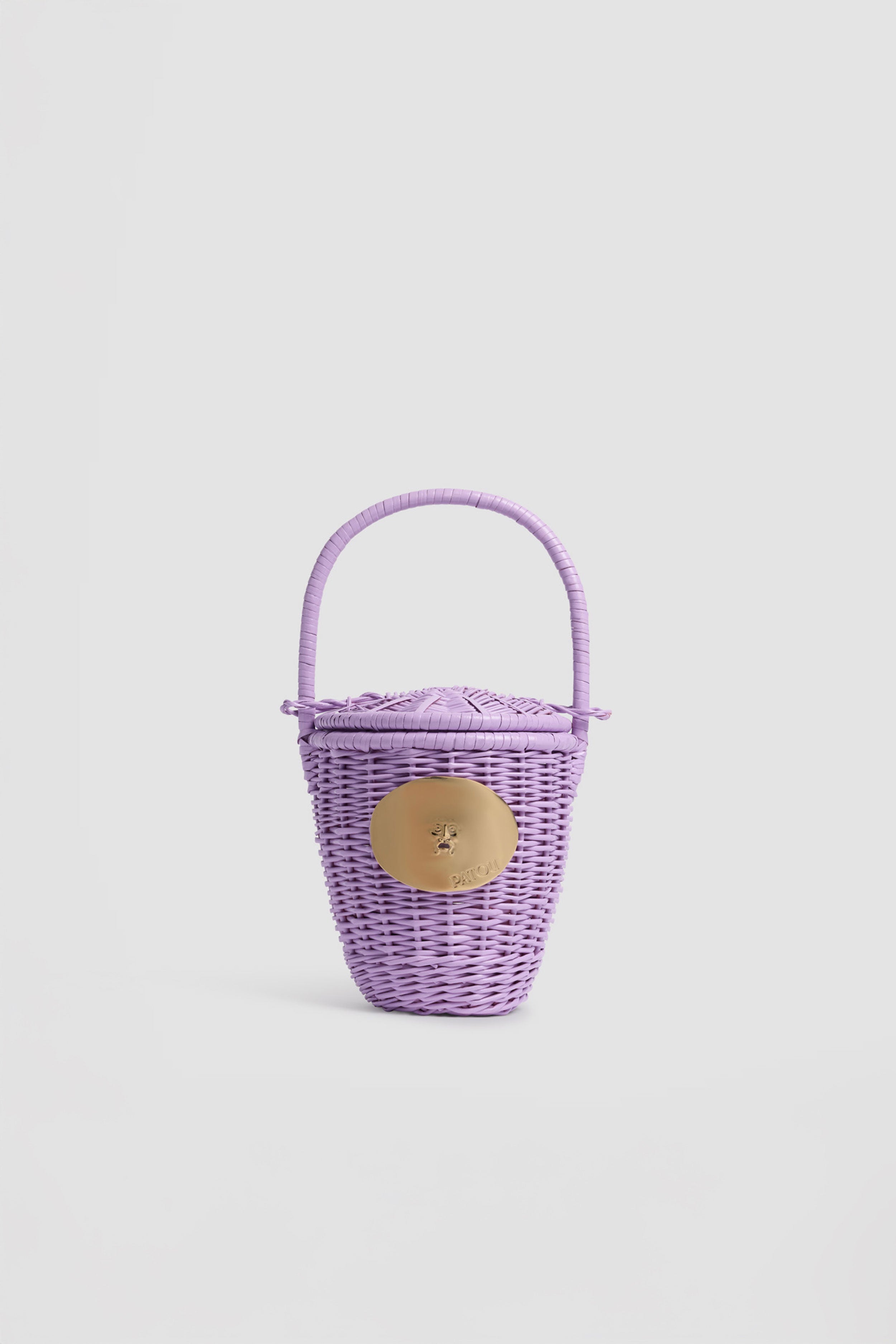 Patou P26AC0030043475L sac seau osier lilas