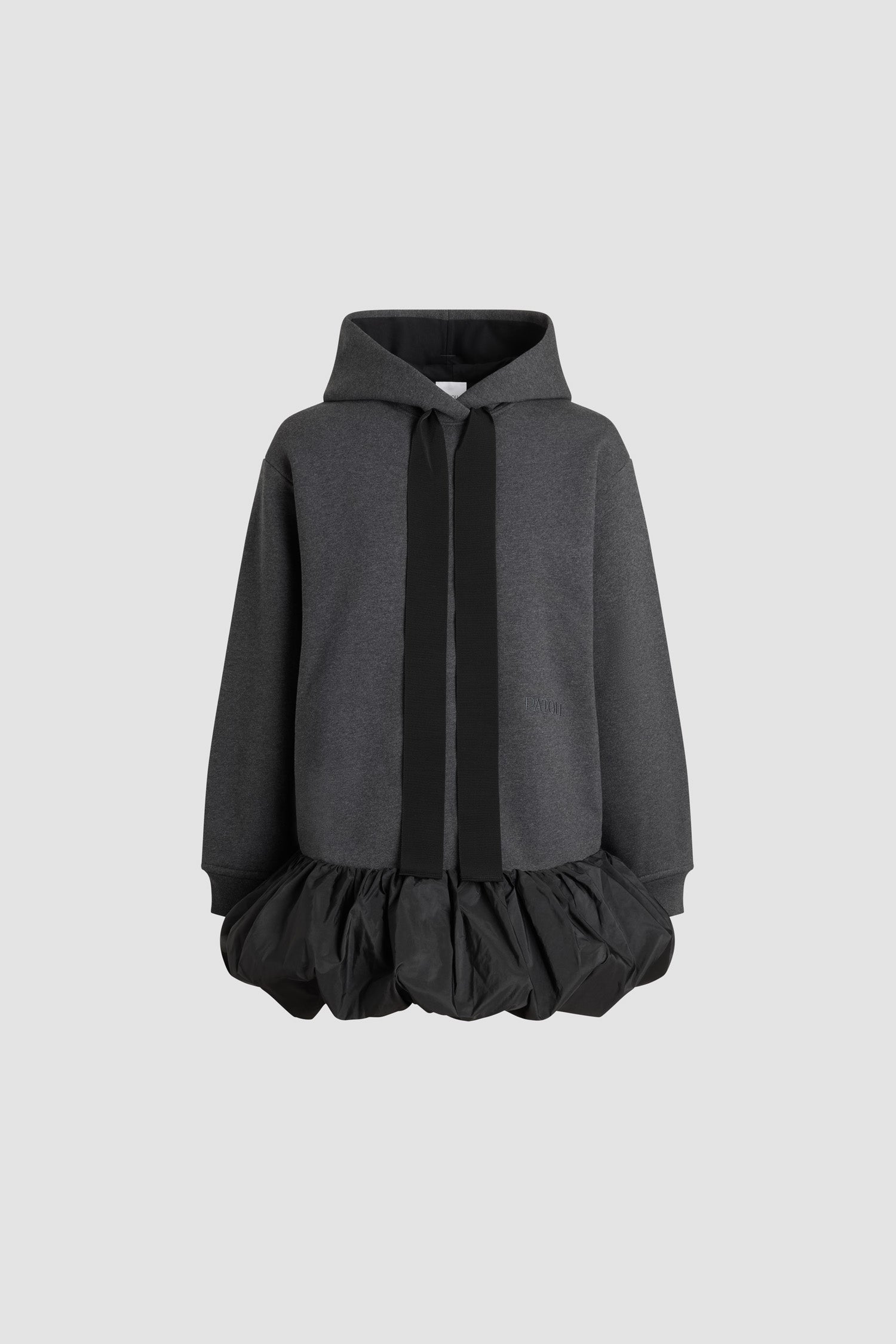 Patou H25JE1979995964G robe hoodie Mercury coton bio volant