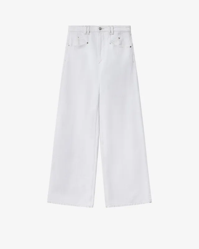 Isabel Marant Lemony jean large blanc taille haute