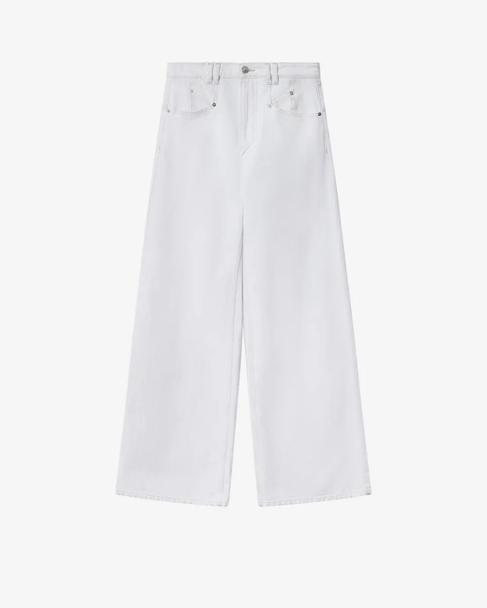 Isabel Marant Lemony jean large blanc taille haute