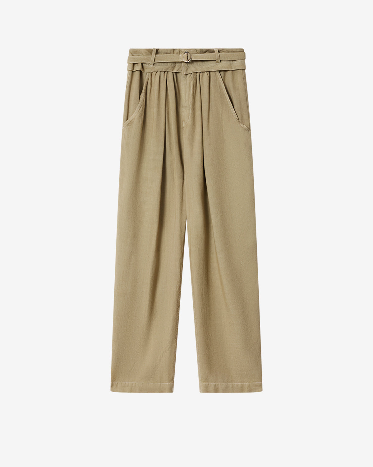 Isabel Marant Celia pantalon lin large bronze clair
