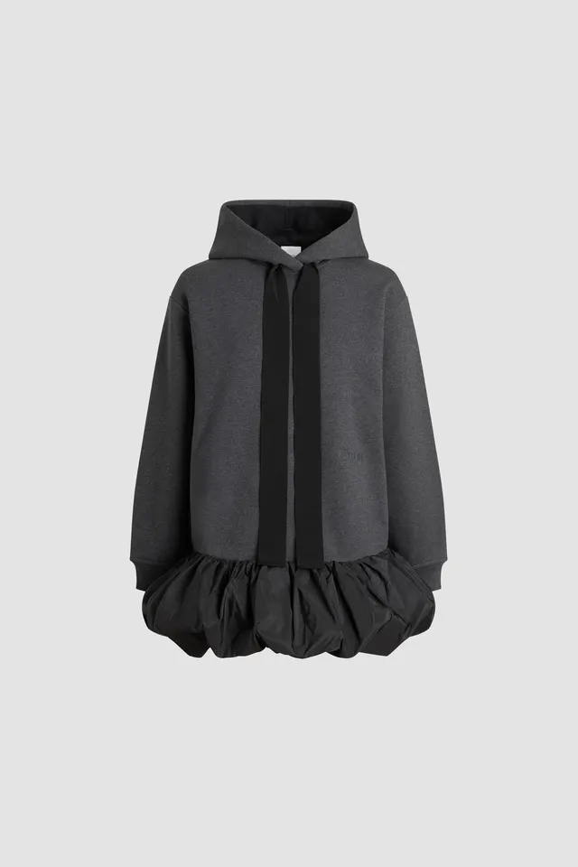 Patou H25JE1979995964G robe hoodie Mercury coton bio volant