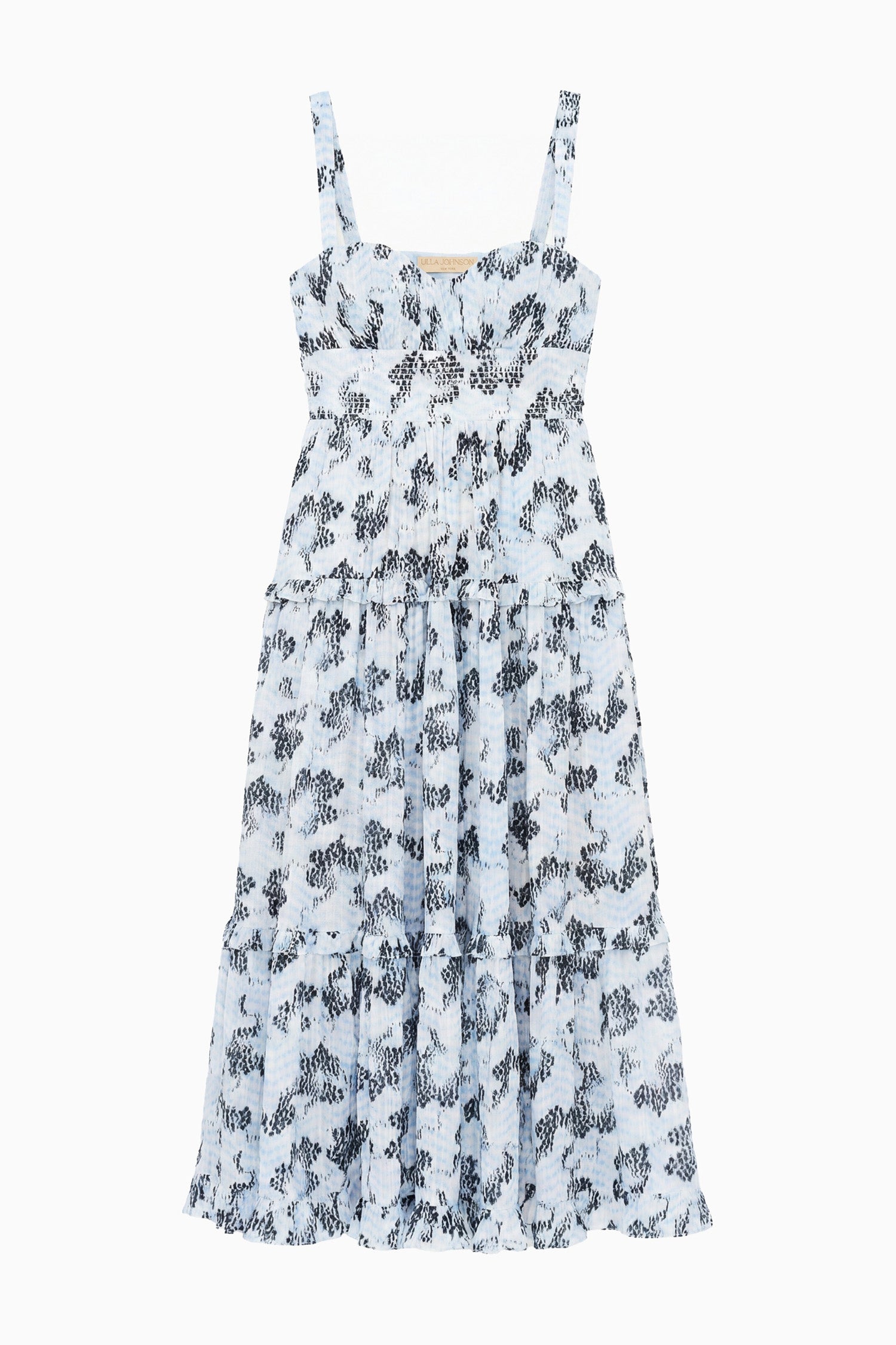Ulla Johnson Ophelia PF260134 robe midi Ciel sans manches