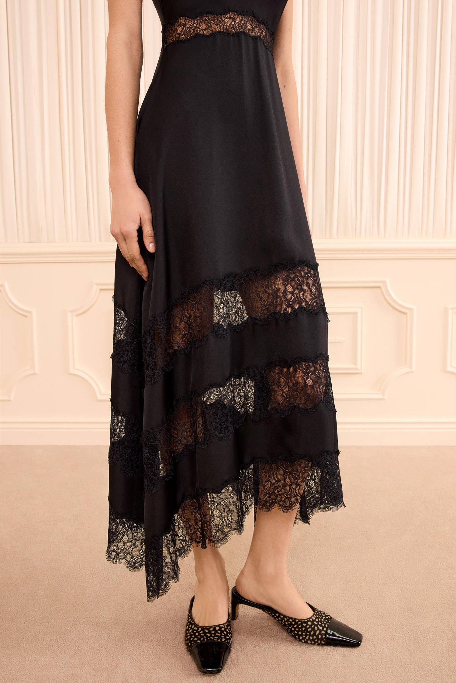 Ulla Johnson Coco Sleeveless Silk Dress robe Noir midi
