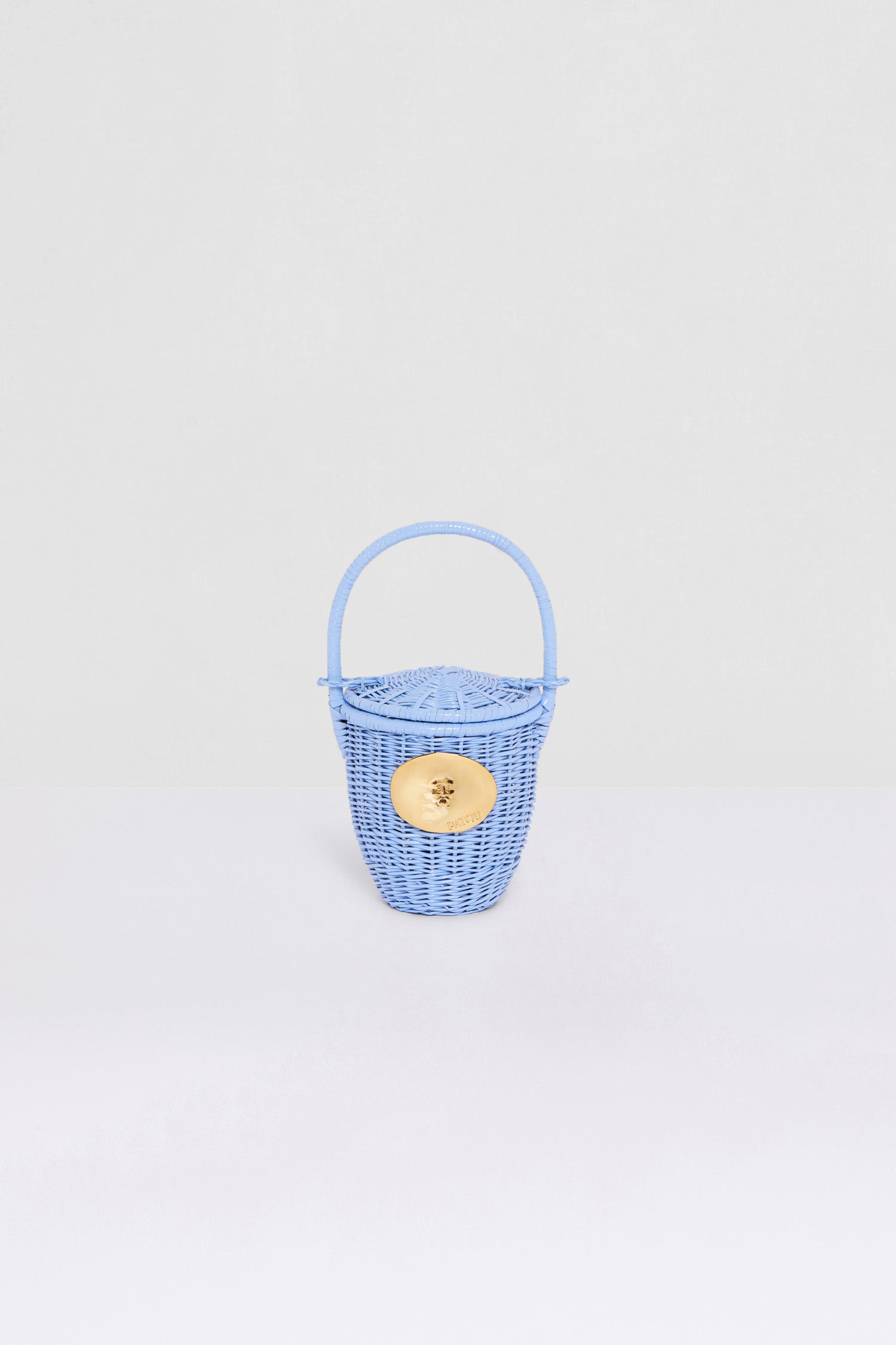 Patou AC003 sac seau osier bleu aurora fait main