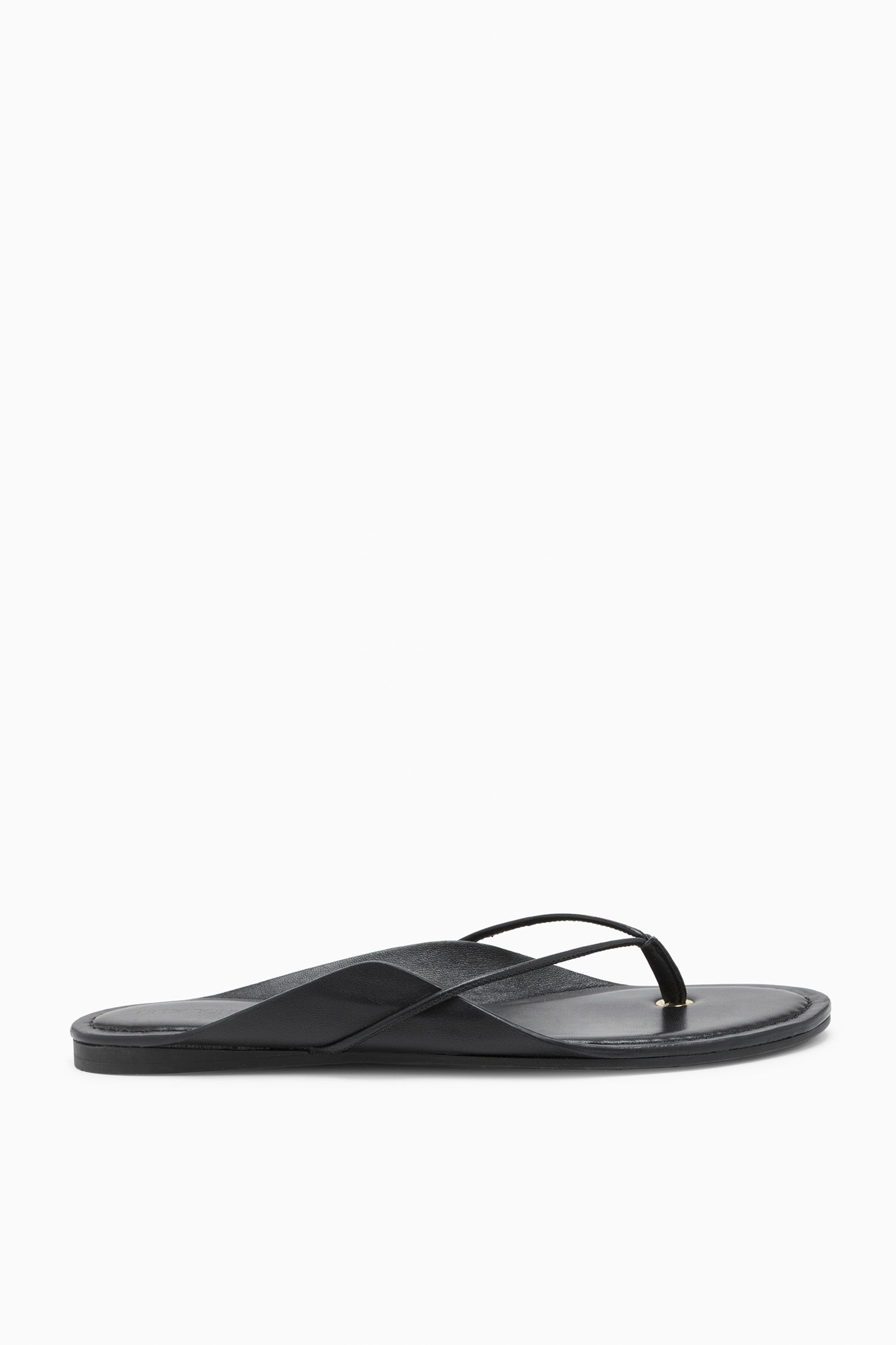 Ulla Johnson Aves tongs cuir noir fabriquées Italie