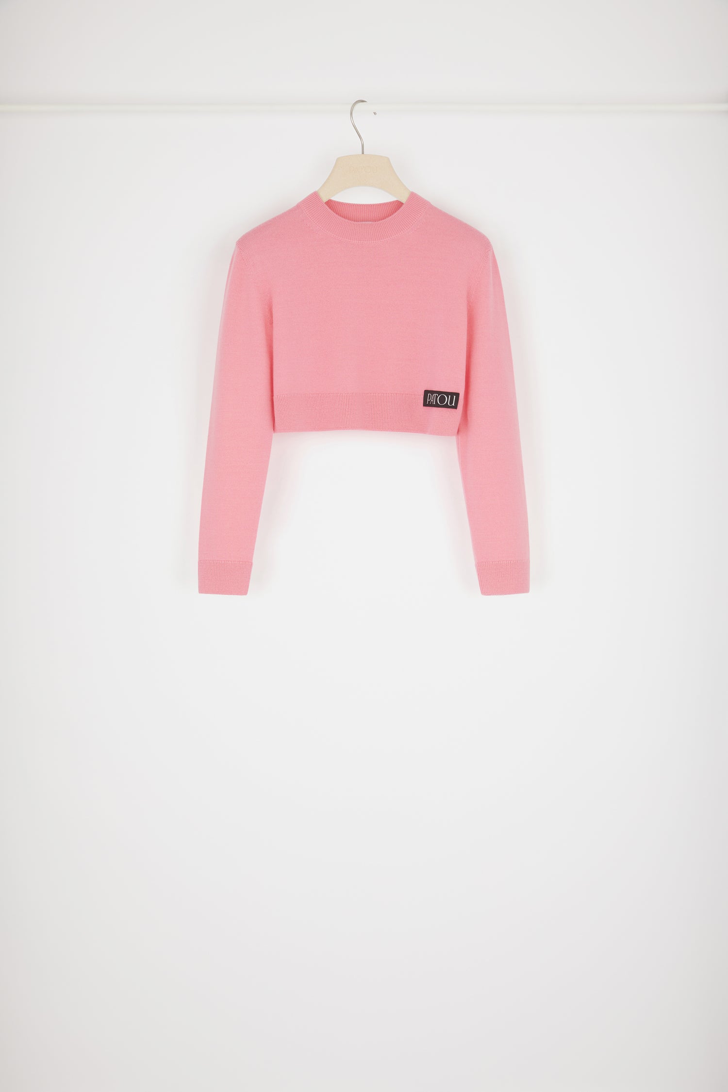 Patou H22KN0998041451P pull cropped rose XS-XXL