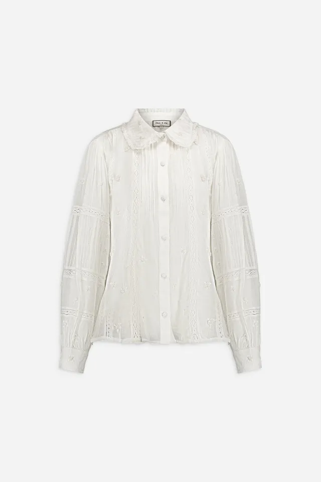 Paul & Joe Margareth chemise brodée main coton