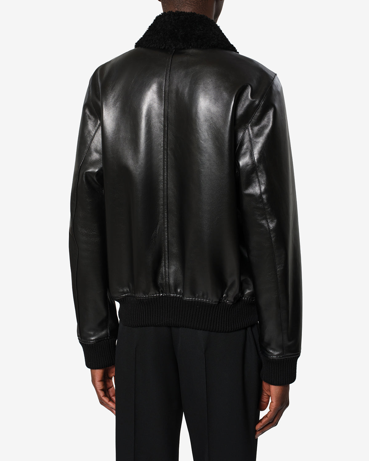 Isabel Marant Bowy veste cuir noir bomber agneau