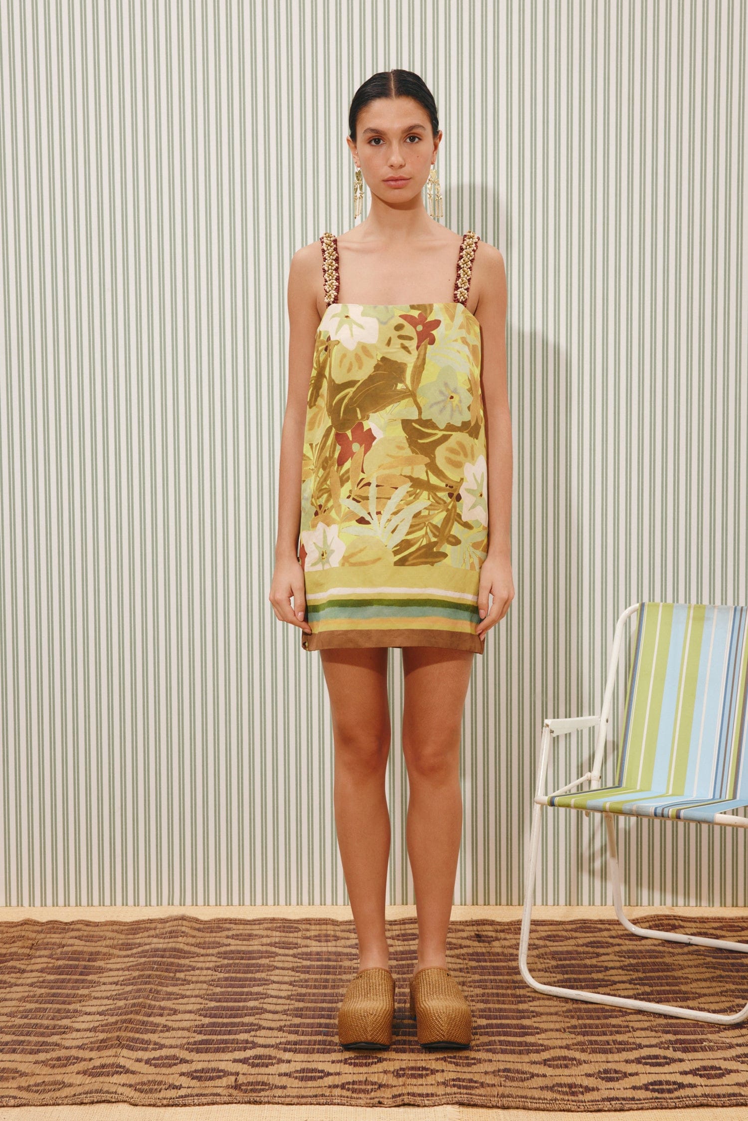 Alemäis Maxi Mini Dress robe mini lin fendue
