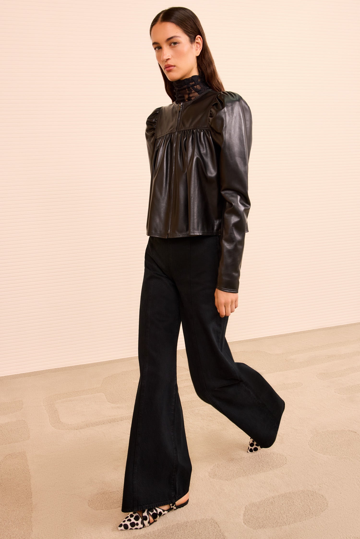 Ulla Johnson Anouk veste cuir Noir agneau