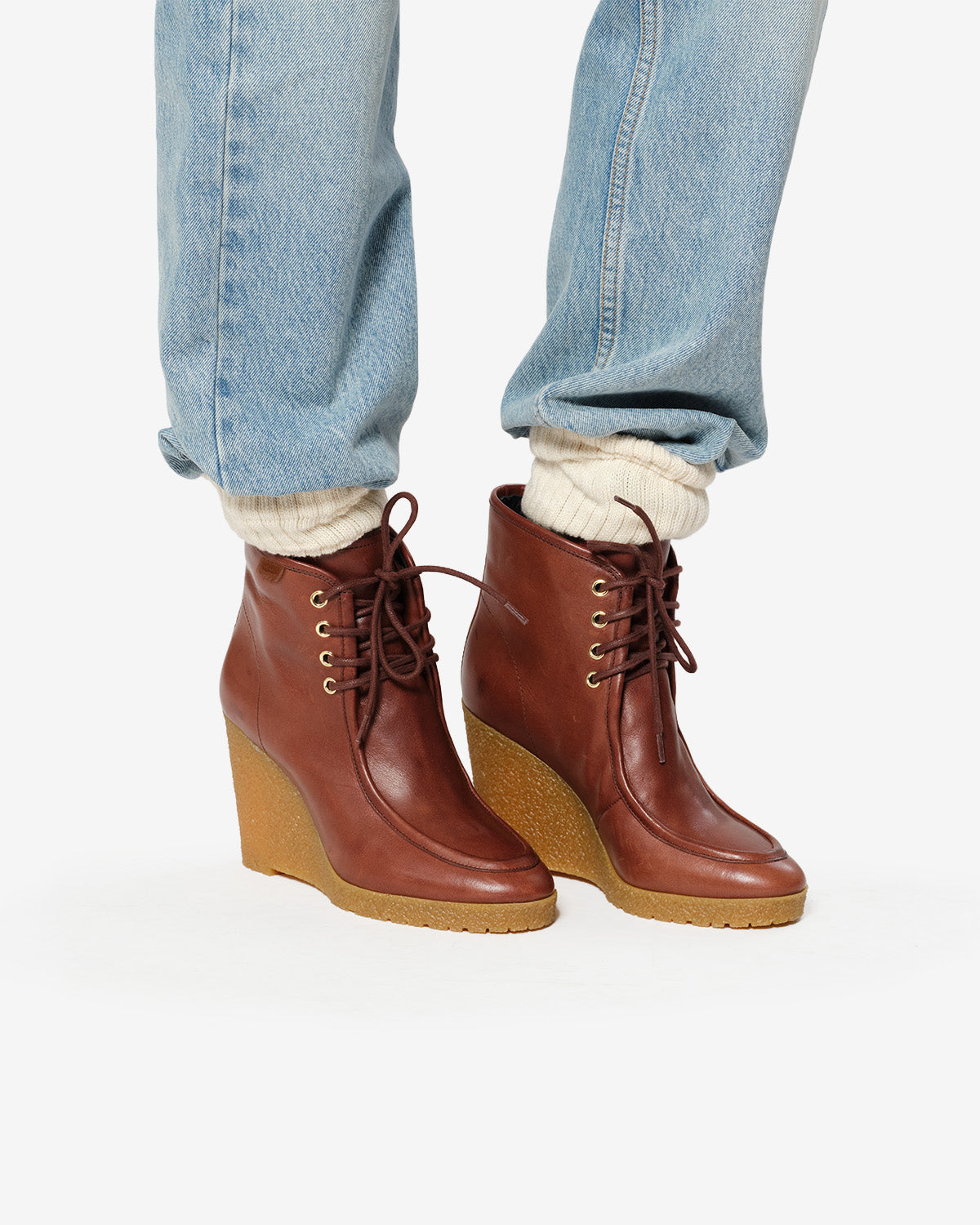Isabel Marant Cylia bottines marron foncé 7,5 cm