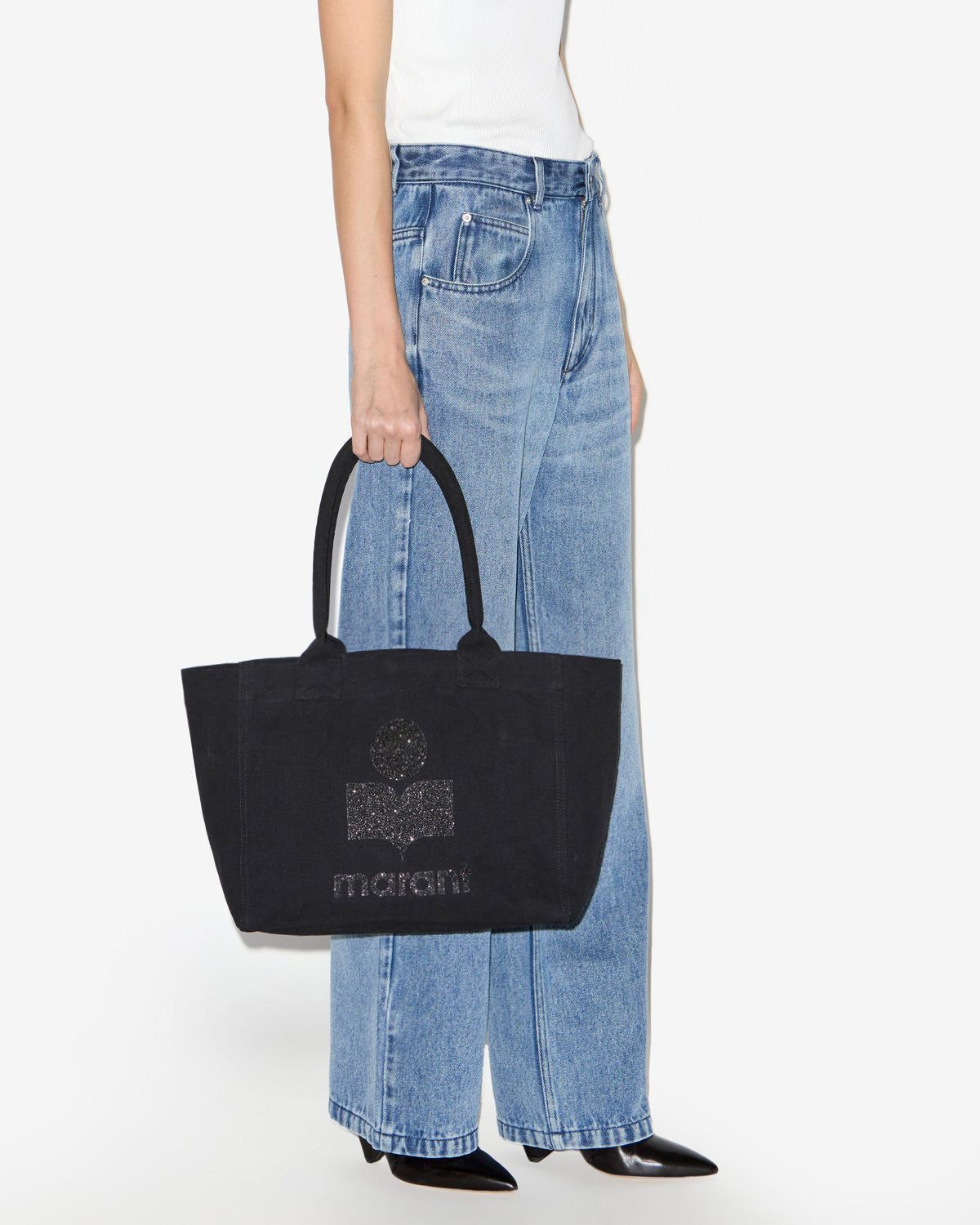 Isabel Marant Yenky sac cabas coton noir zippé