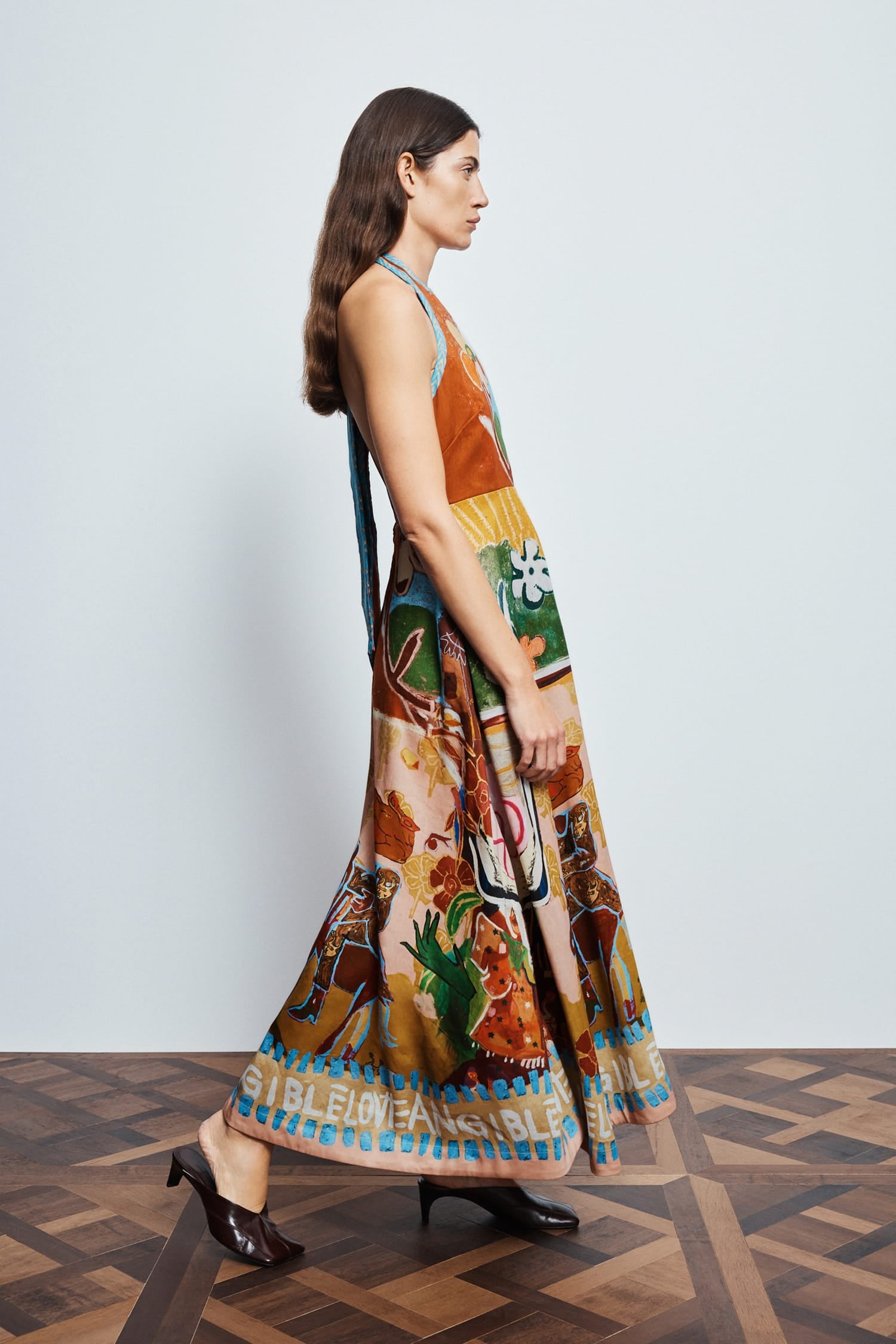 Alemais Mlak Halter robe midi halter lin taille 6
