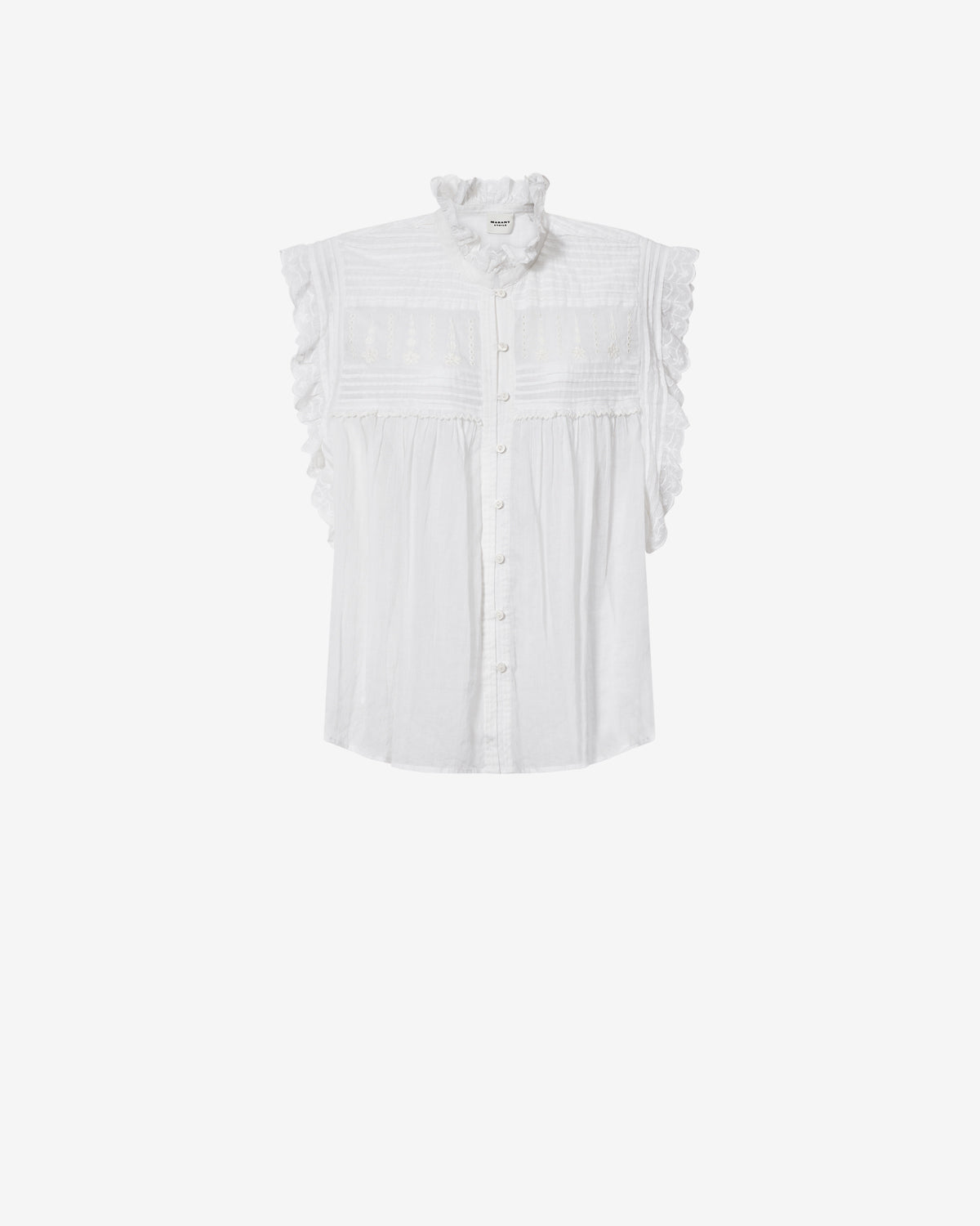 Isabel Marant Dersia HT0948FC blouse coton blanc