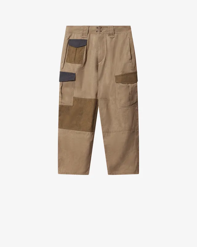 Isabel Marant Renzae pantalon cargo kaki coton