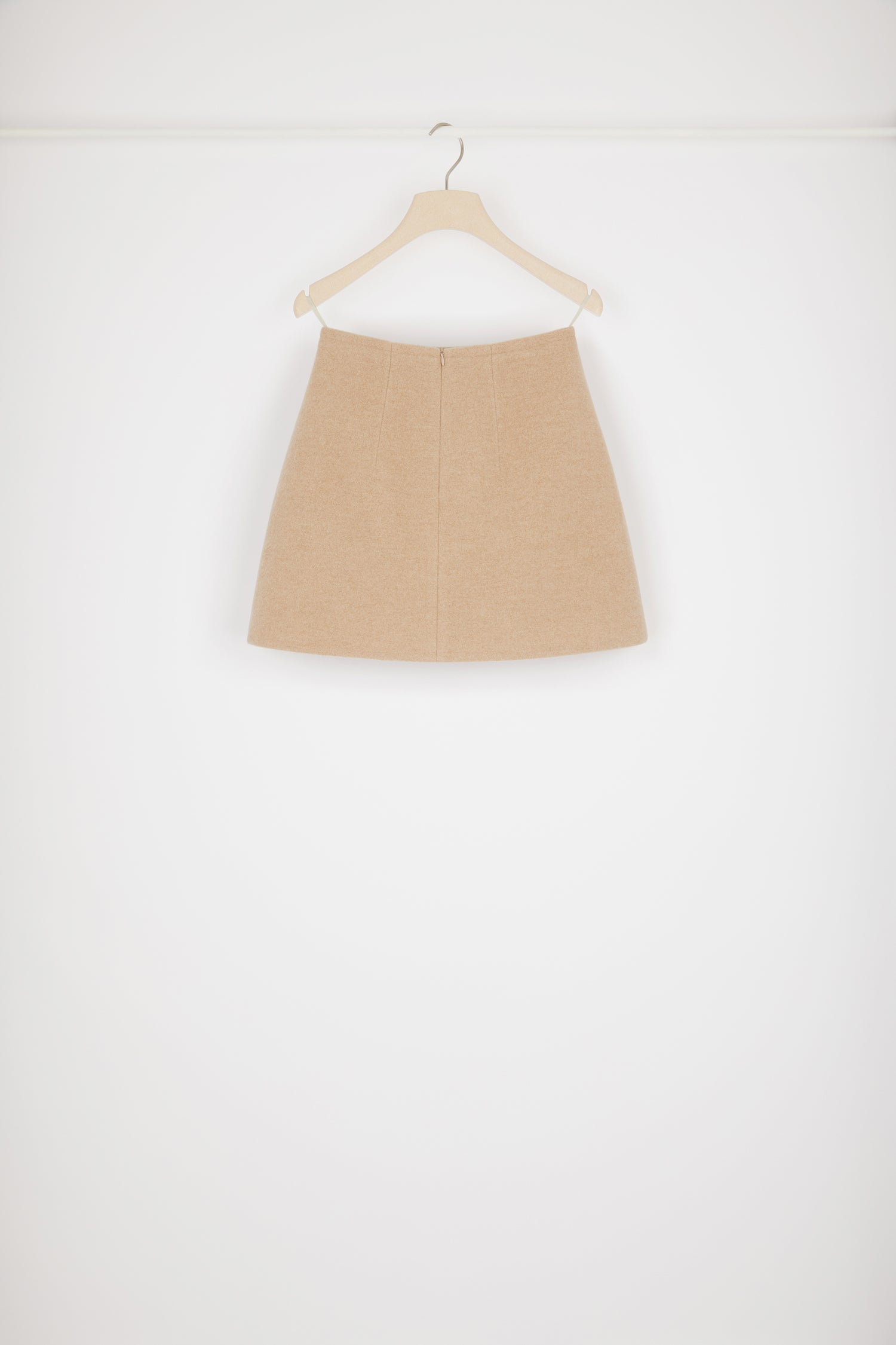 Patou Mini skirt jupe laine beige Biscuit 38