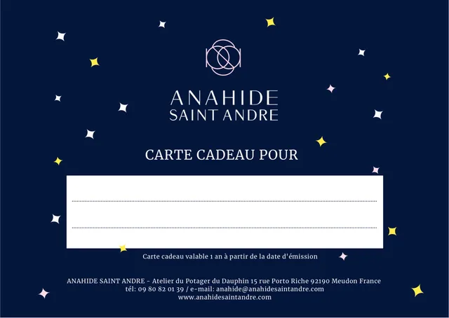 Anahide Saint André carte cadeau mode femme 30-500