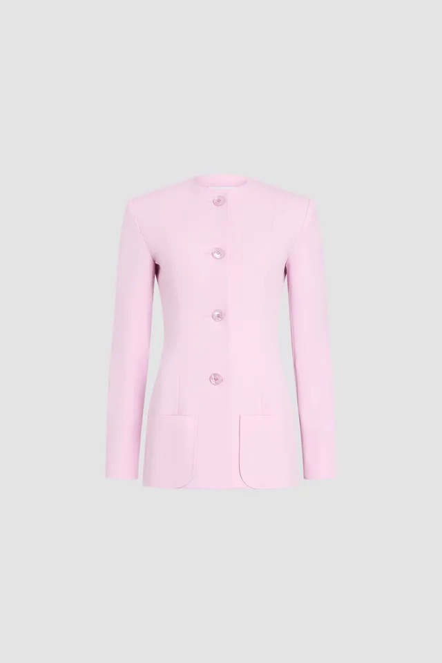 Patou P26JA0670103459L veste tailleur rose pâle