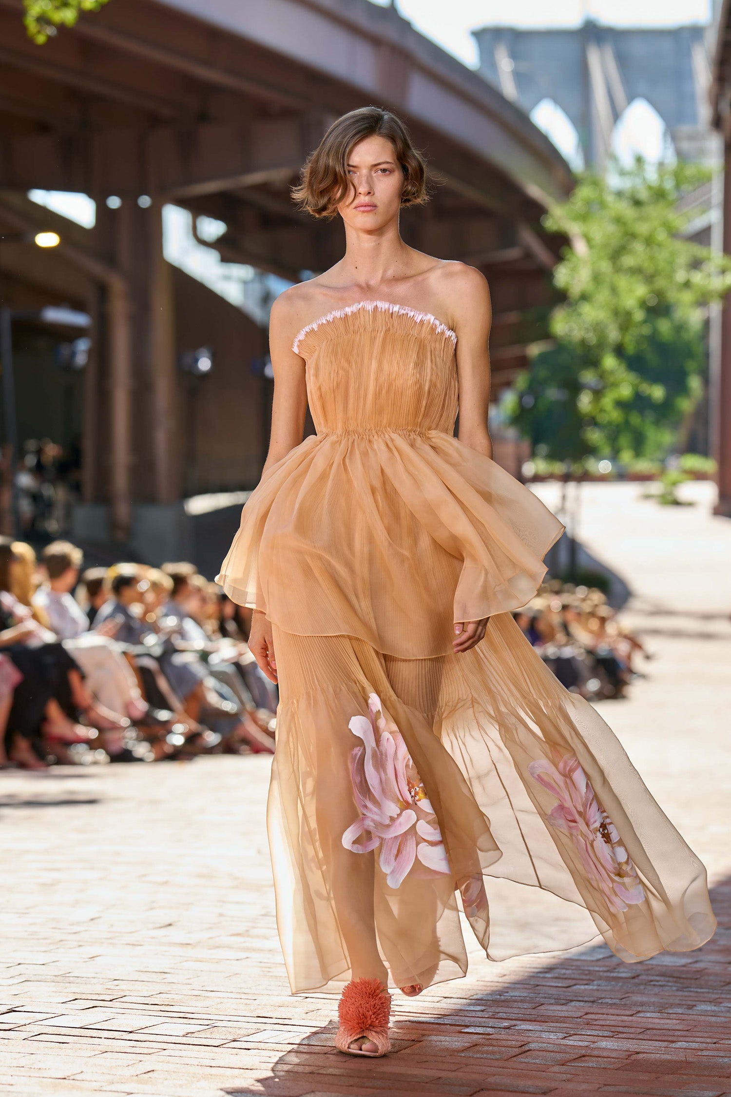 Ulla Johnson Dara Chamois jupe maxi organza soie