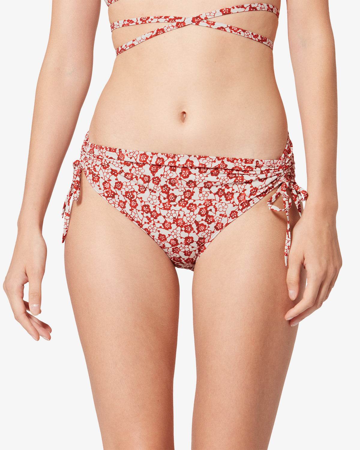 Isabel Marant Prudi SL0010FB-D1P01I culotte bikini rouge floral