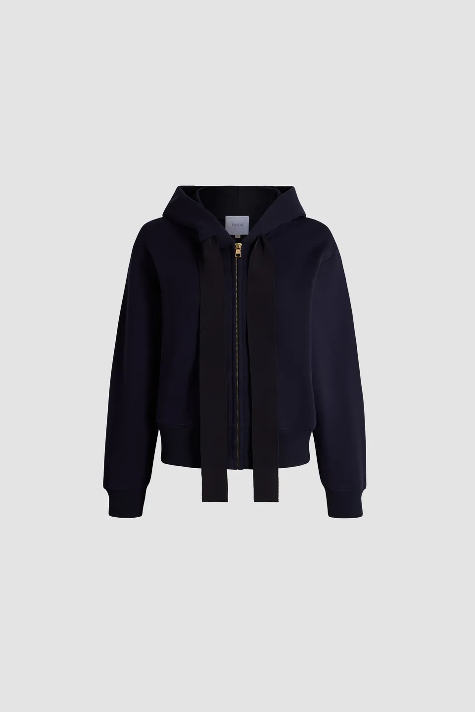 Patou E26SP0679985694N sweat zippé bleu coton bio