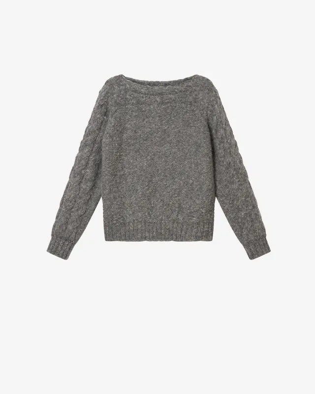 Isabel Marant Ponara PU0952FA pull laine gris