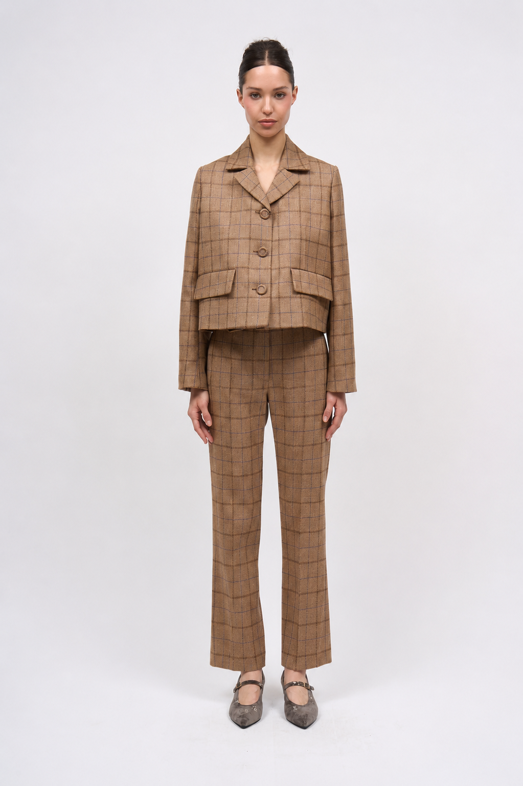 Paul & Joe Bogart Pantalon tweed carreaux 100% laine