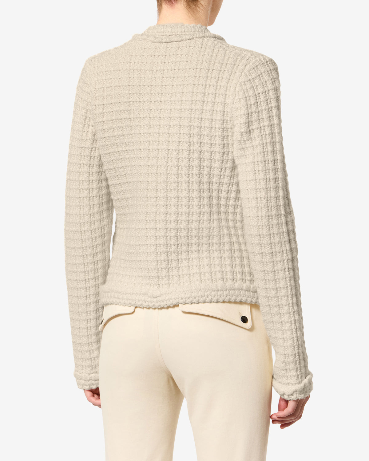Isabel Marant Mailles Hortense cardigan écru laine alpaga