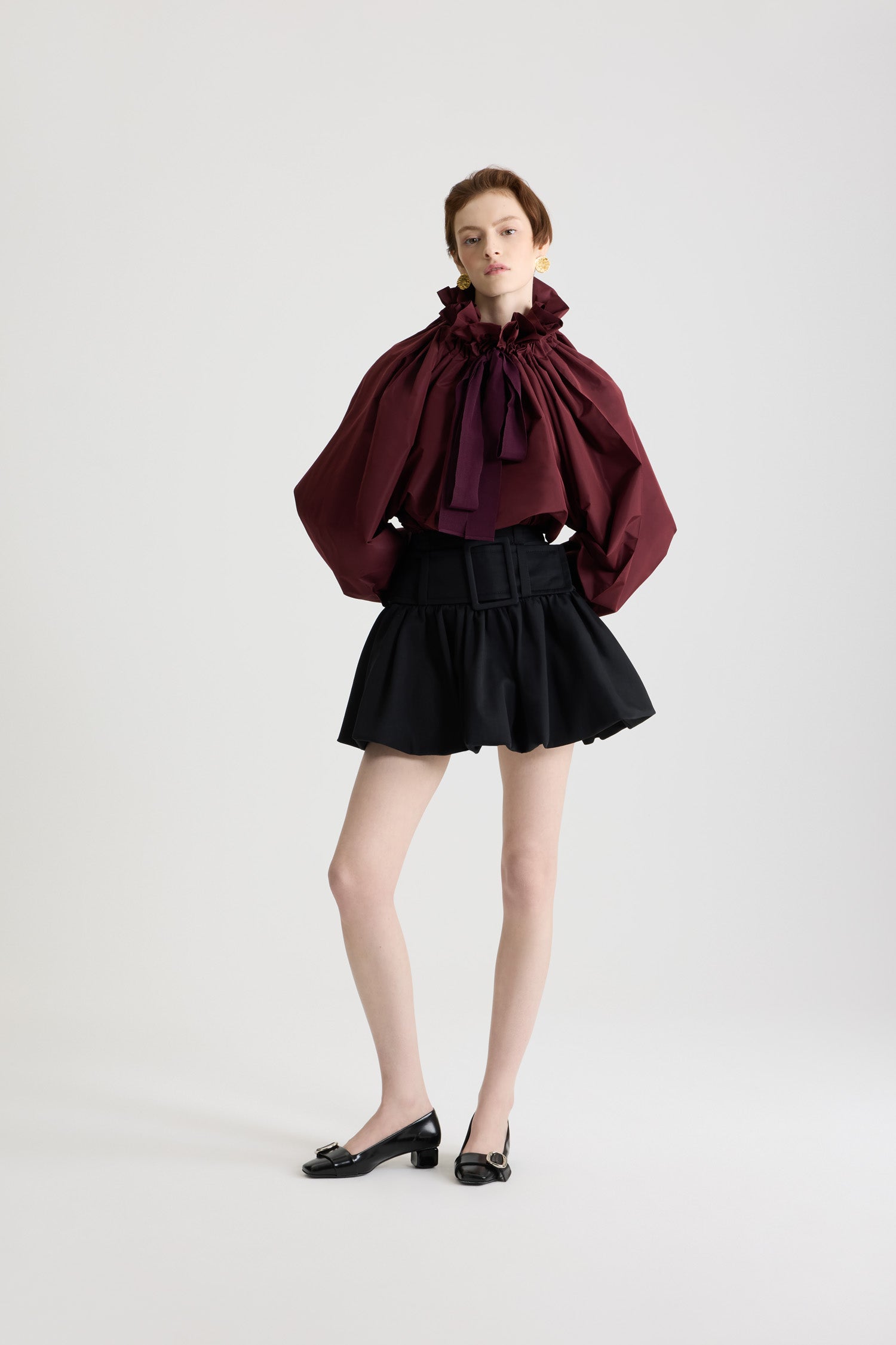 Patou Tops blouse TO017 Vignola faille recyclée col noué