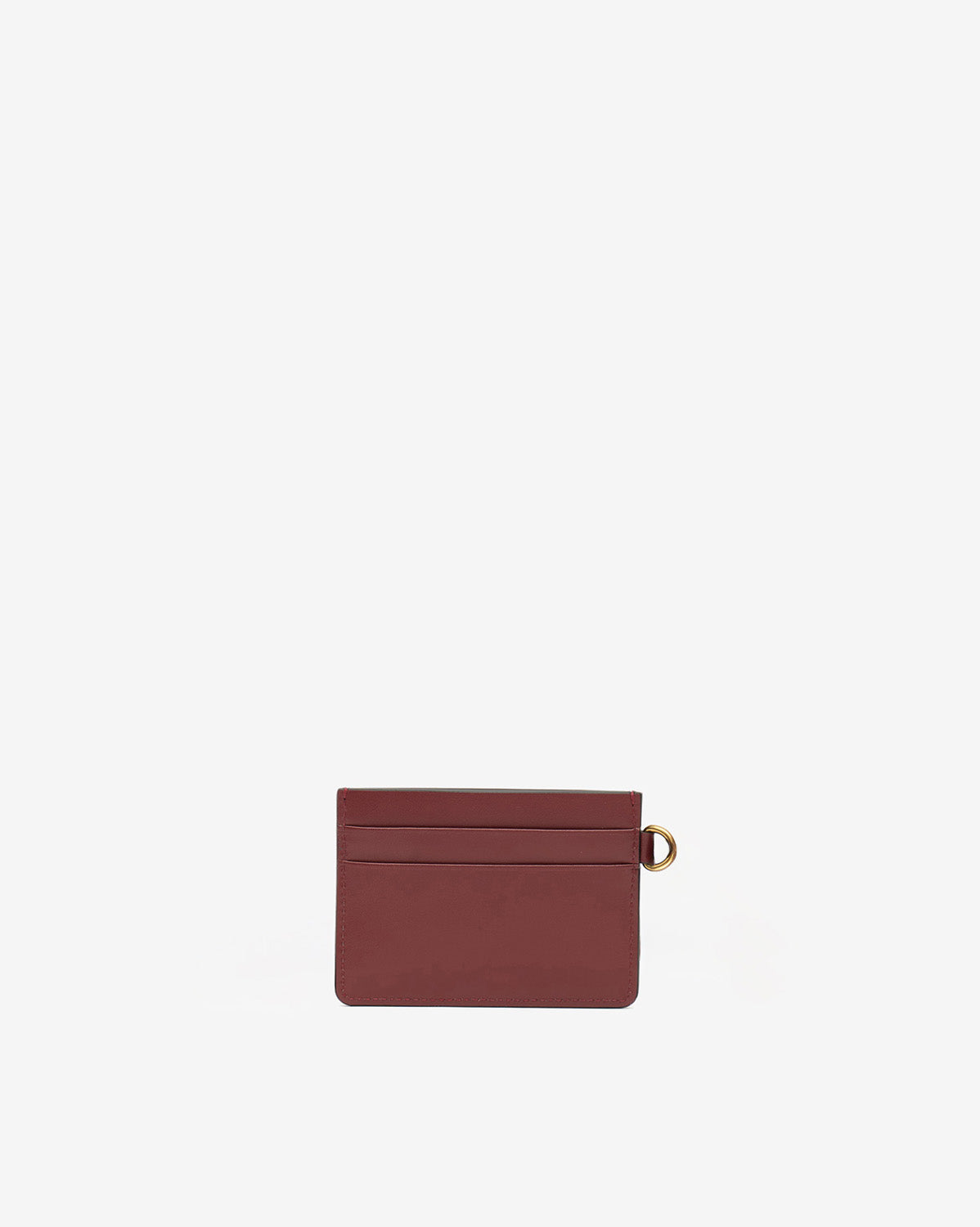 Isabel Marant Oskan MP0059FA porte-cartes cuir bordeaux