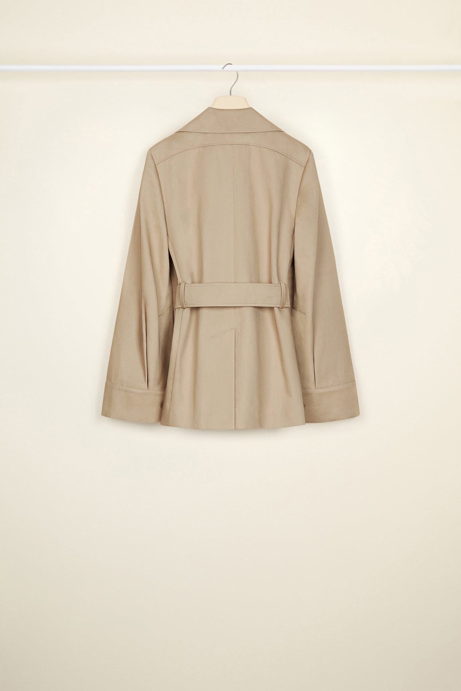 Patou JA023 veste coton bio Parchment beige ceinturée