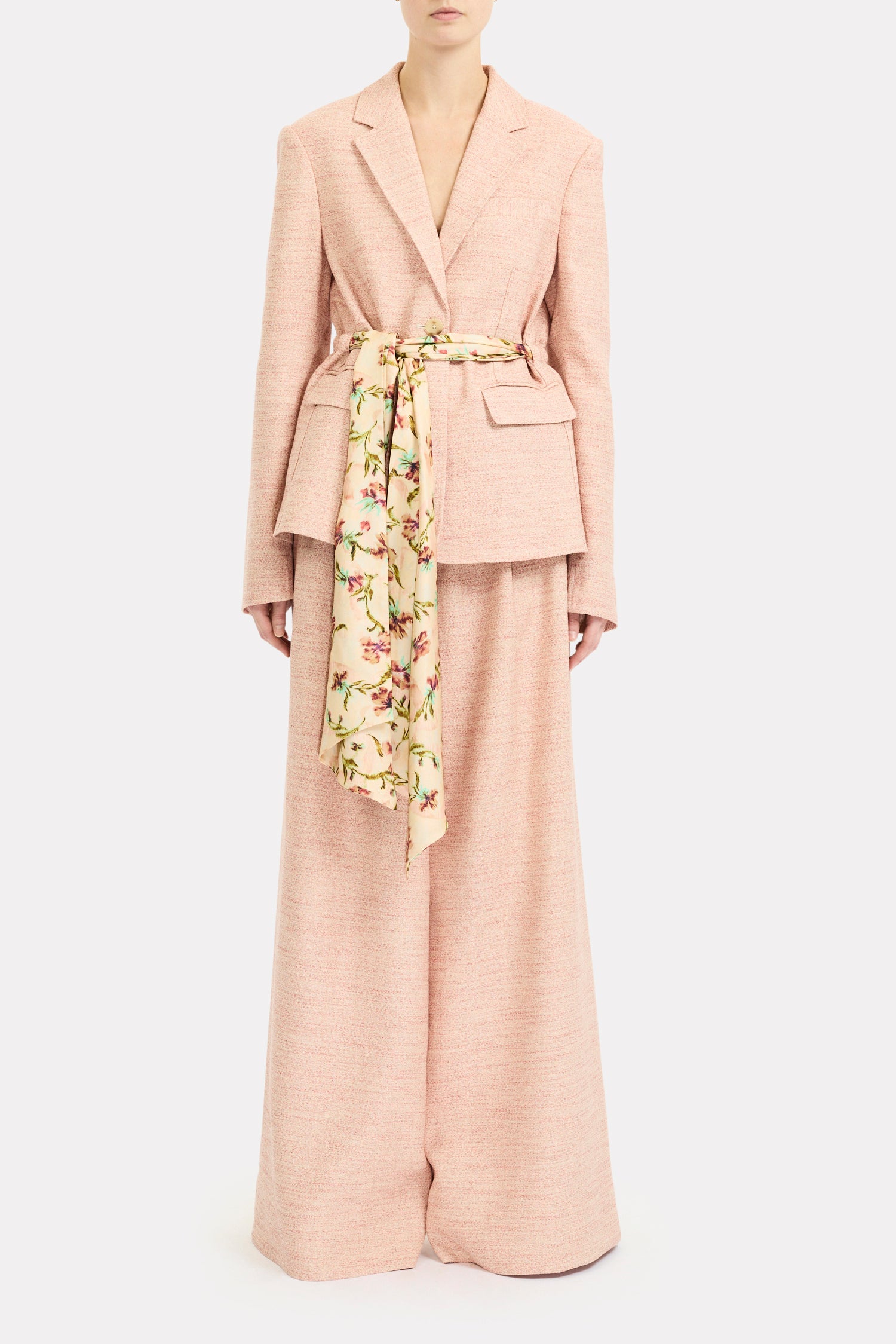 Ulla Johnson Sybil SP270502 blazer drapé lin rosewood