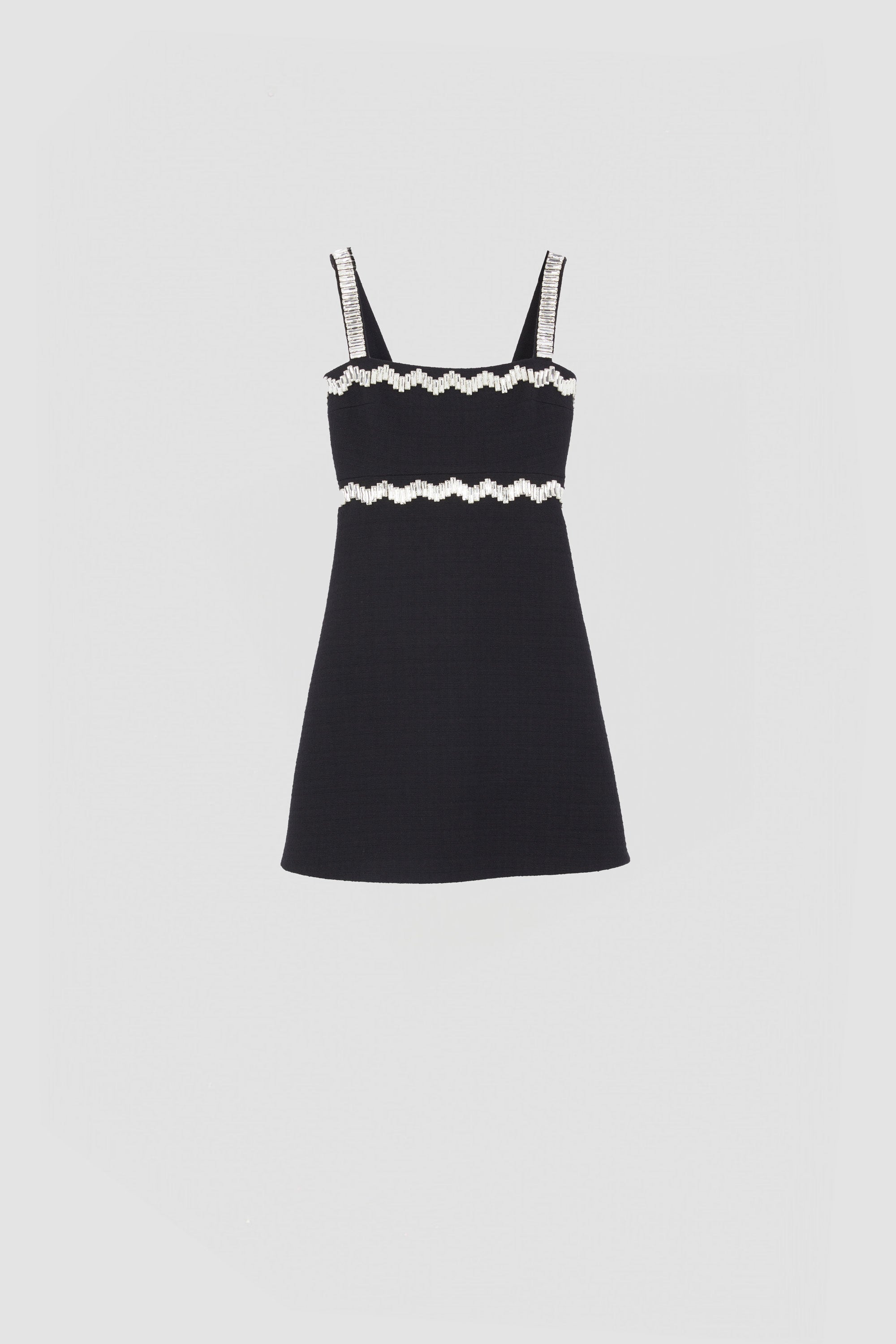 Patou Dresses robe tweed coton noir 34-44 mini