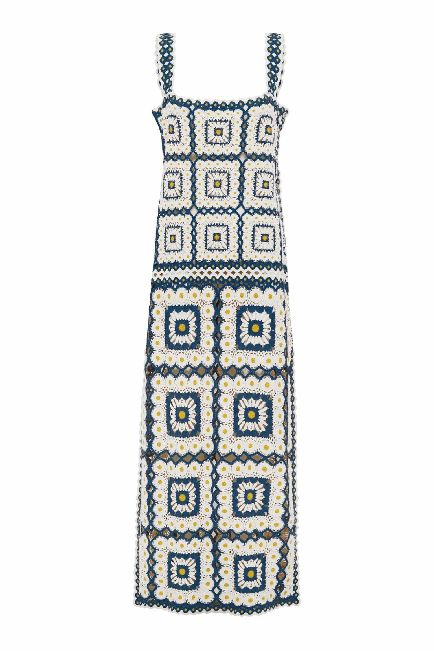 Alemaïs Dolly Midi Dress robe crochet coton
