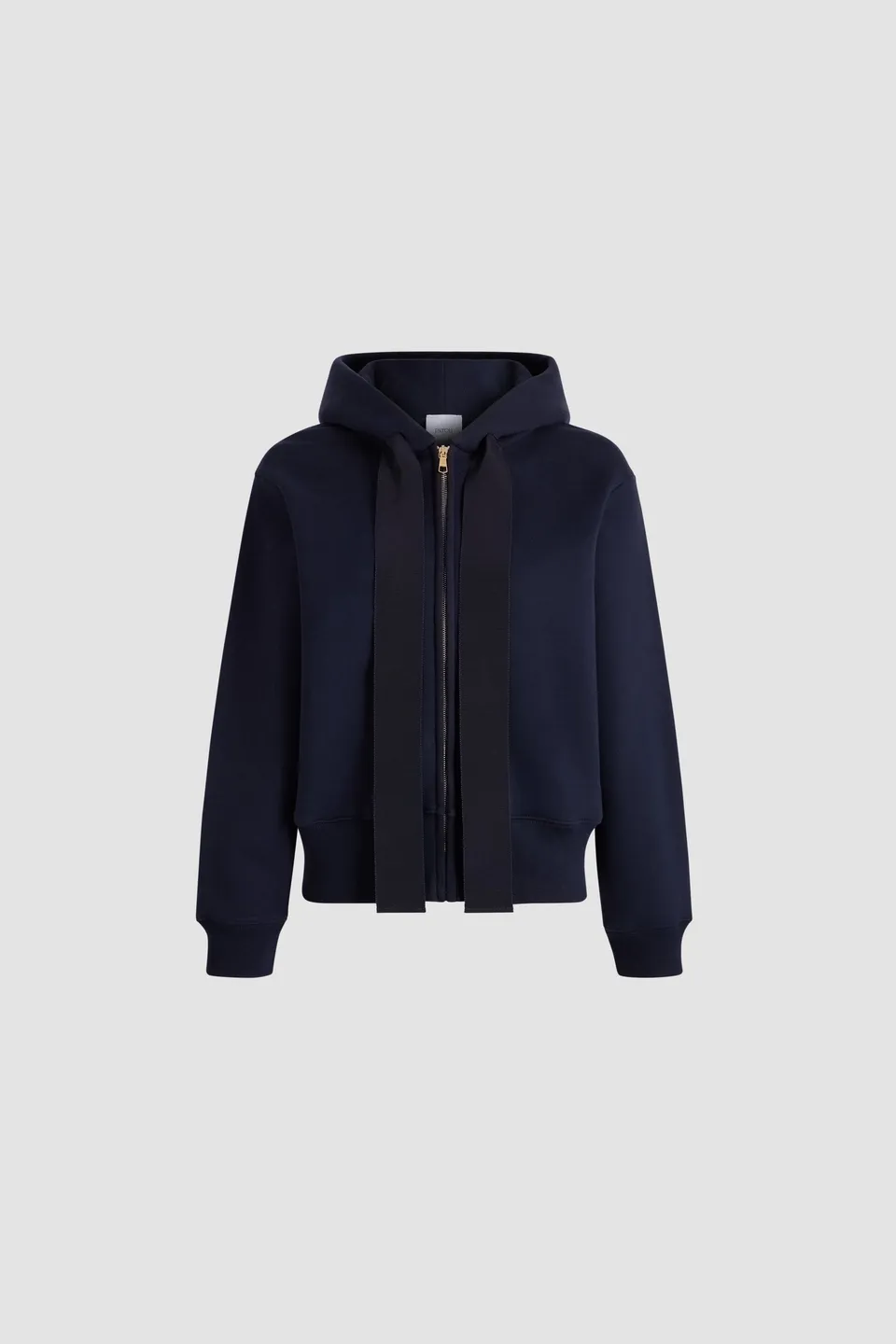 Patou P26JE2439985694N sweat à capuche bleu marine coton bio
