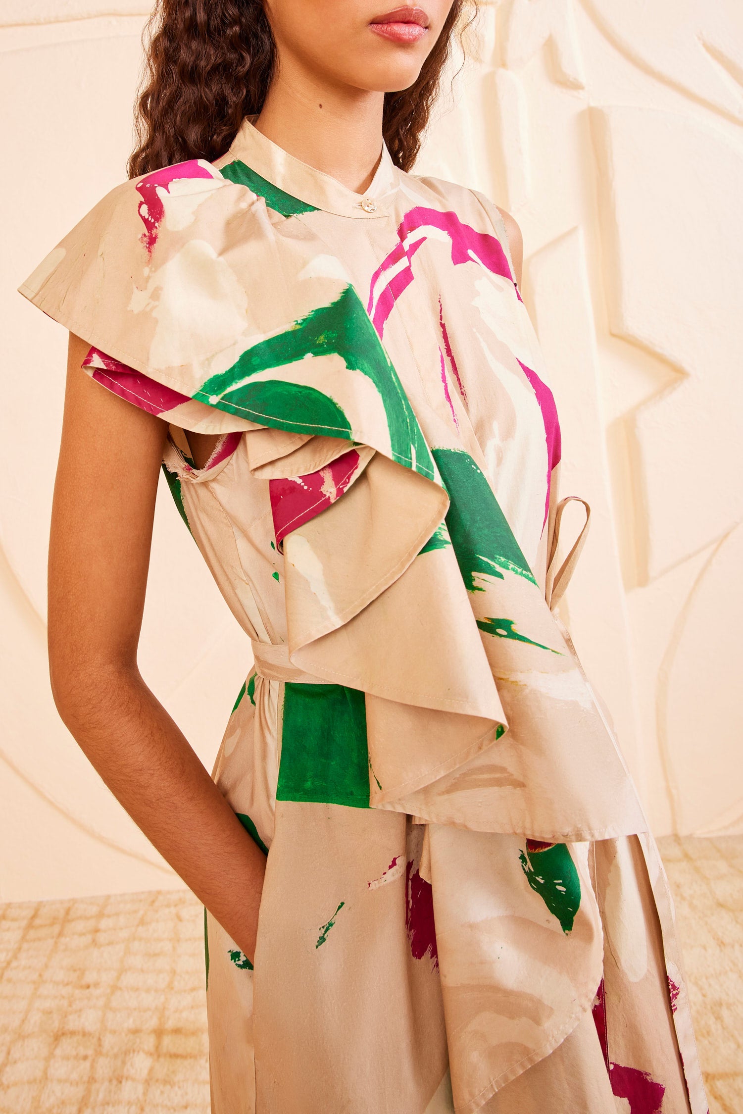 Ulla Johnson Lee Robe Comet Coton Popeline à Volants