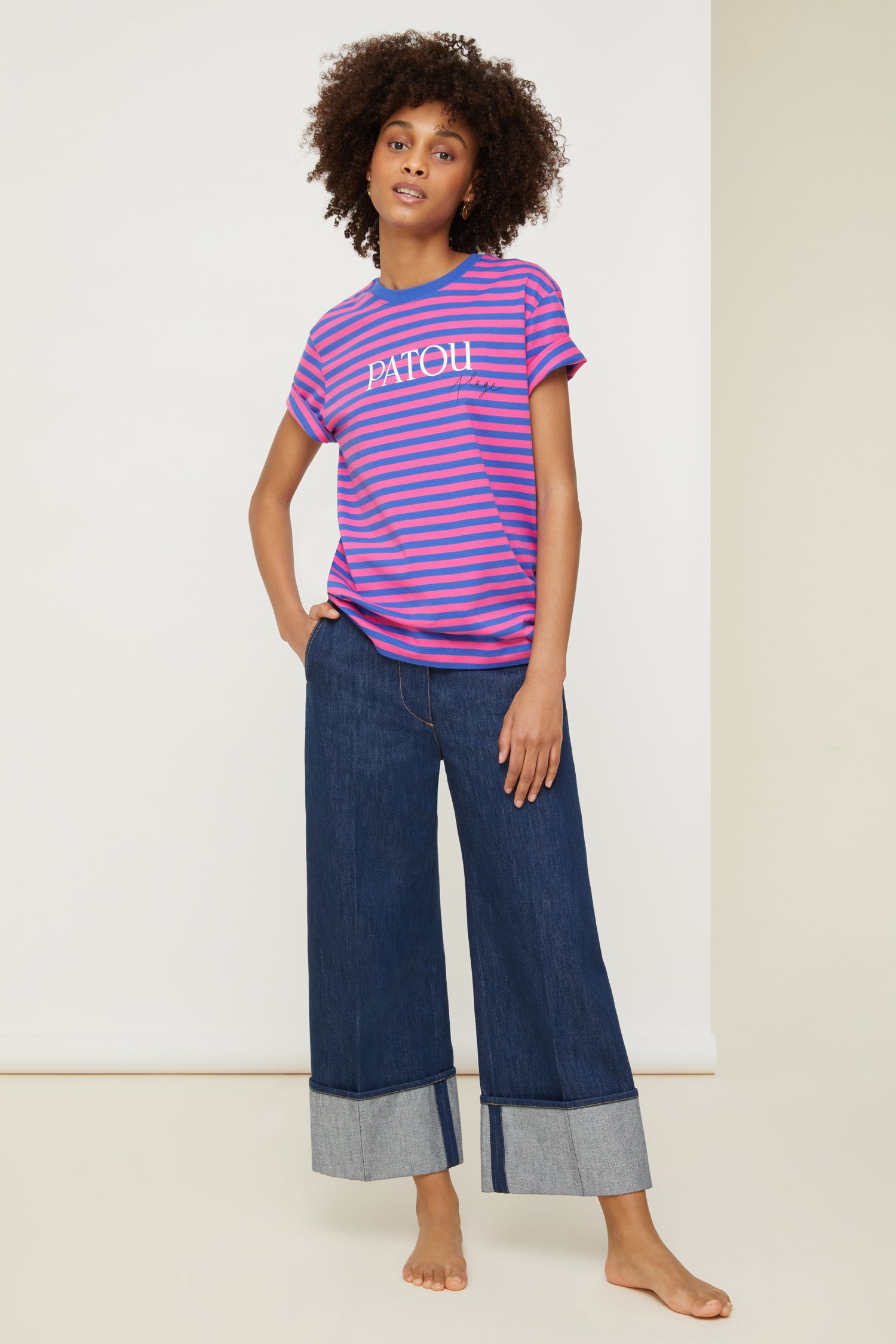 Patou Plage JE0329999474F t-shirt coton bio fuchsia