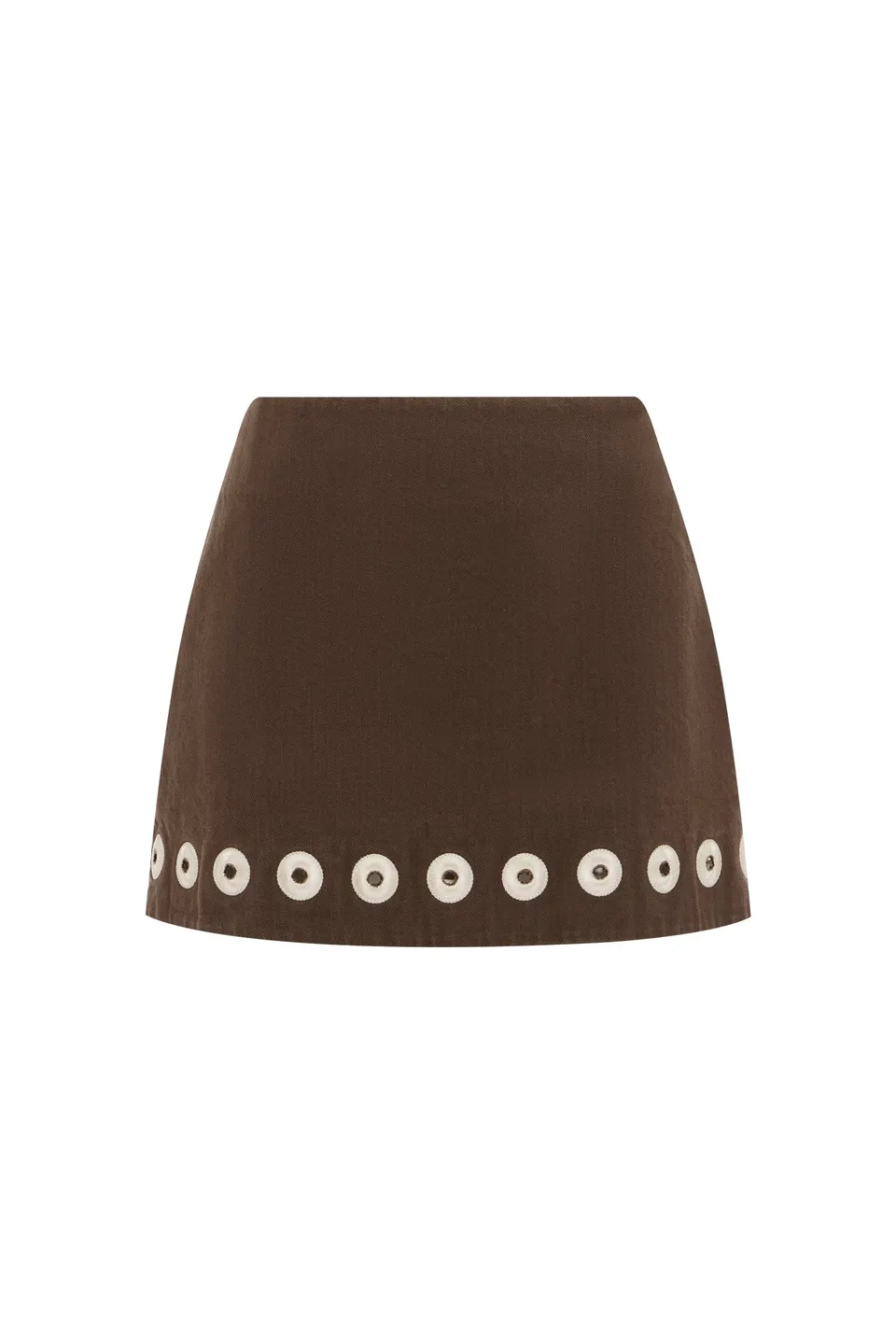 Alemäis Tobe jupe mini denim coton broderie