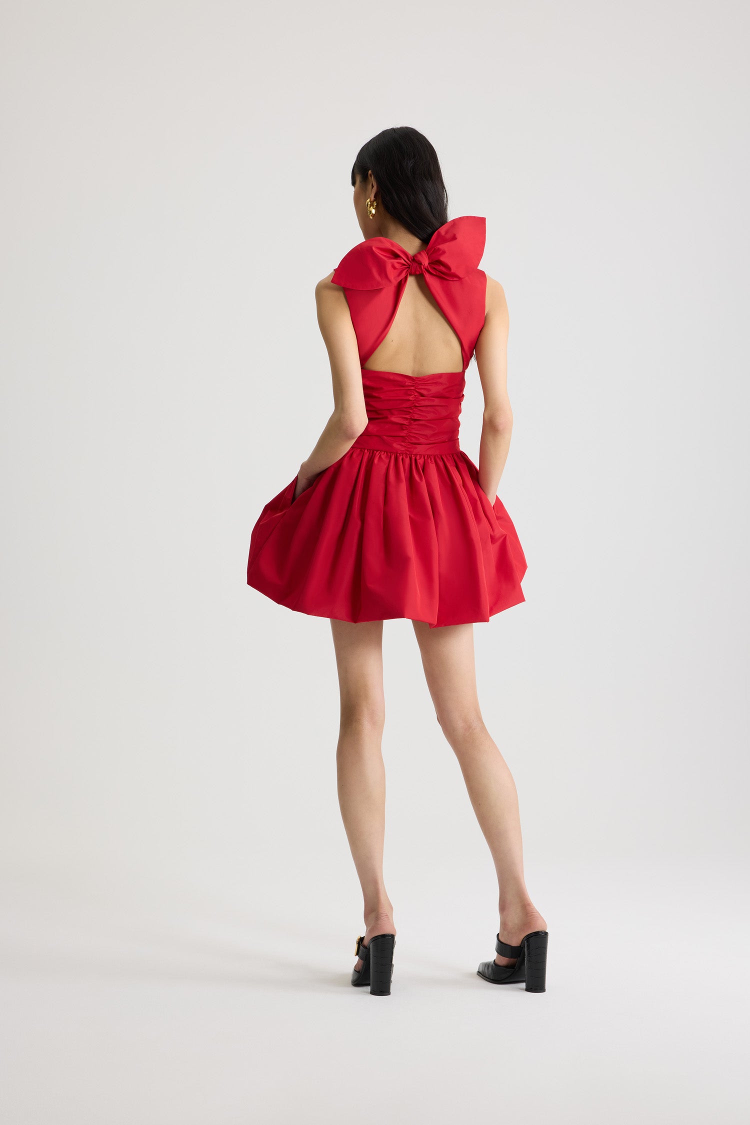 Patou DR2140011308R robe dos nu Lipstick Red