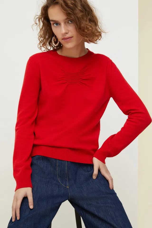 Patou Knitwear KN001 pull laine Poppy cachemire