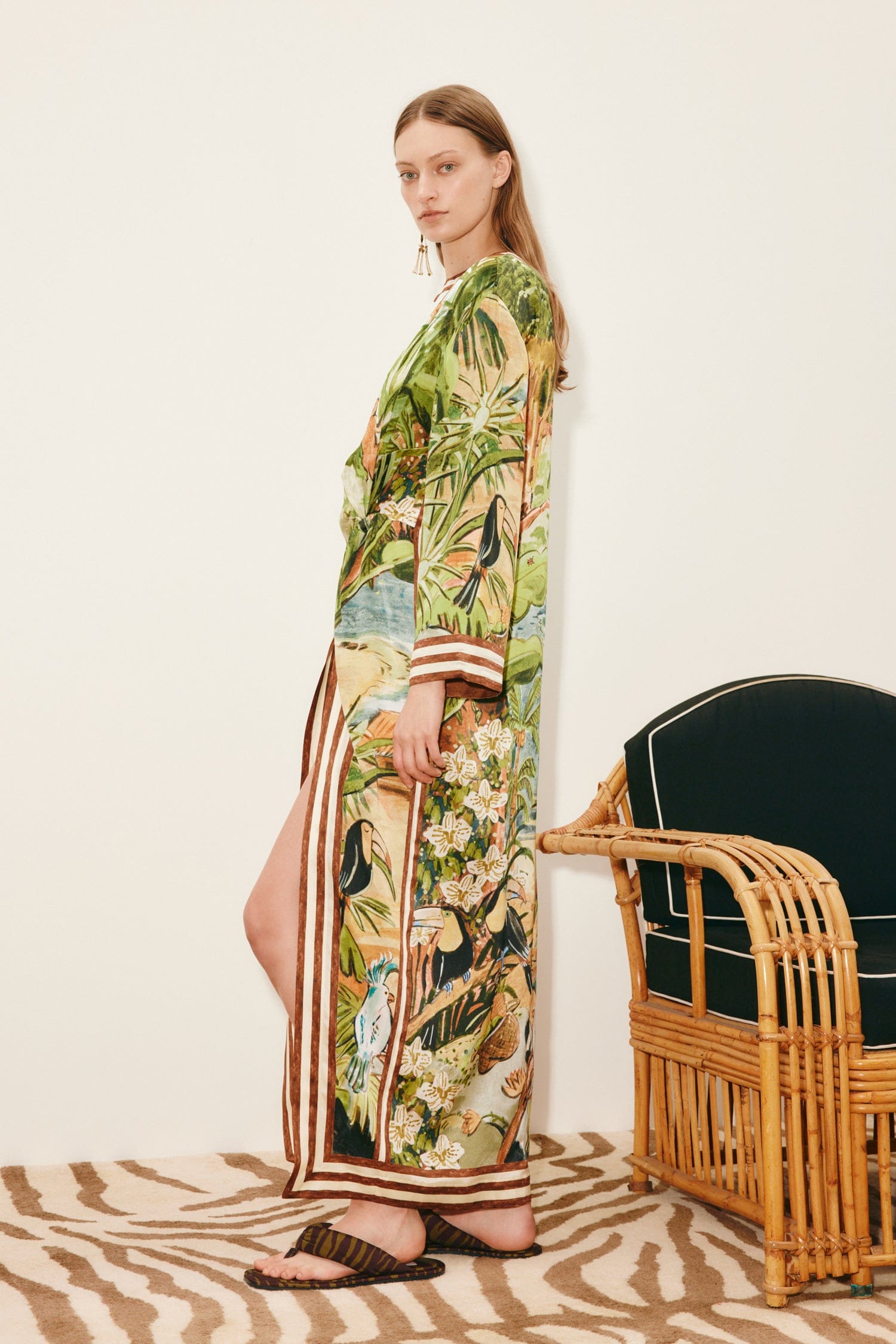 Alemäis Toucan Tango Silk Midi Dress robe soie 8