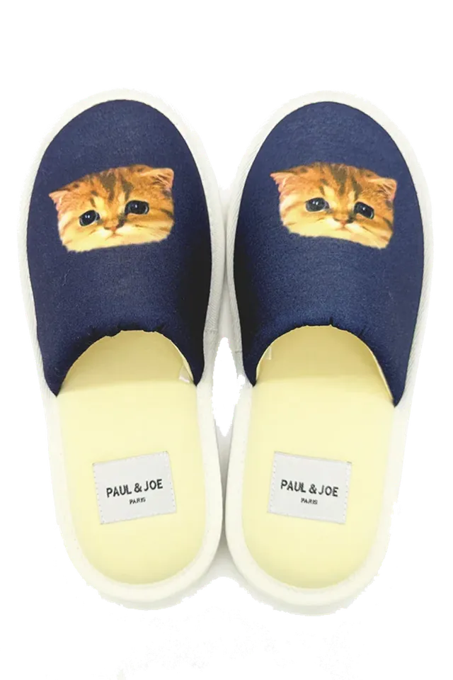 Paul & Joe Nounette pantoufles marine chat 37-39