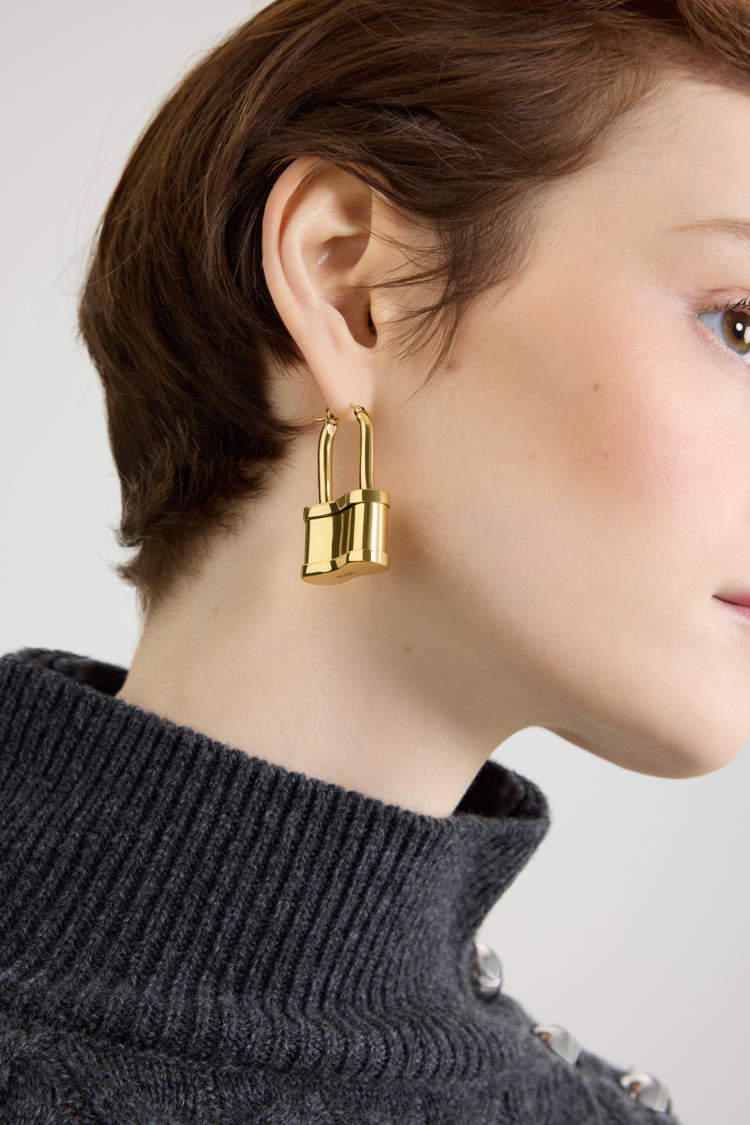 Patou JW164 H25JW1641002299G boucles d'oreilles cadenas doré