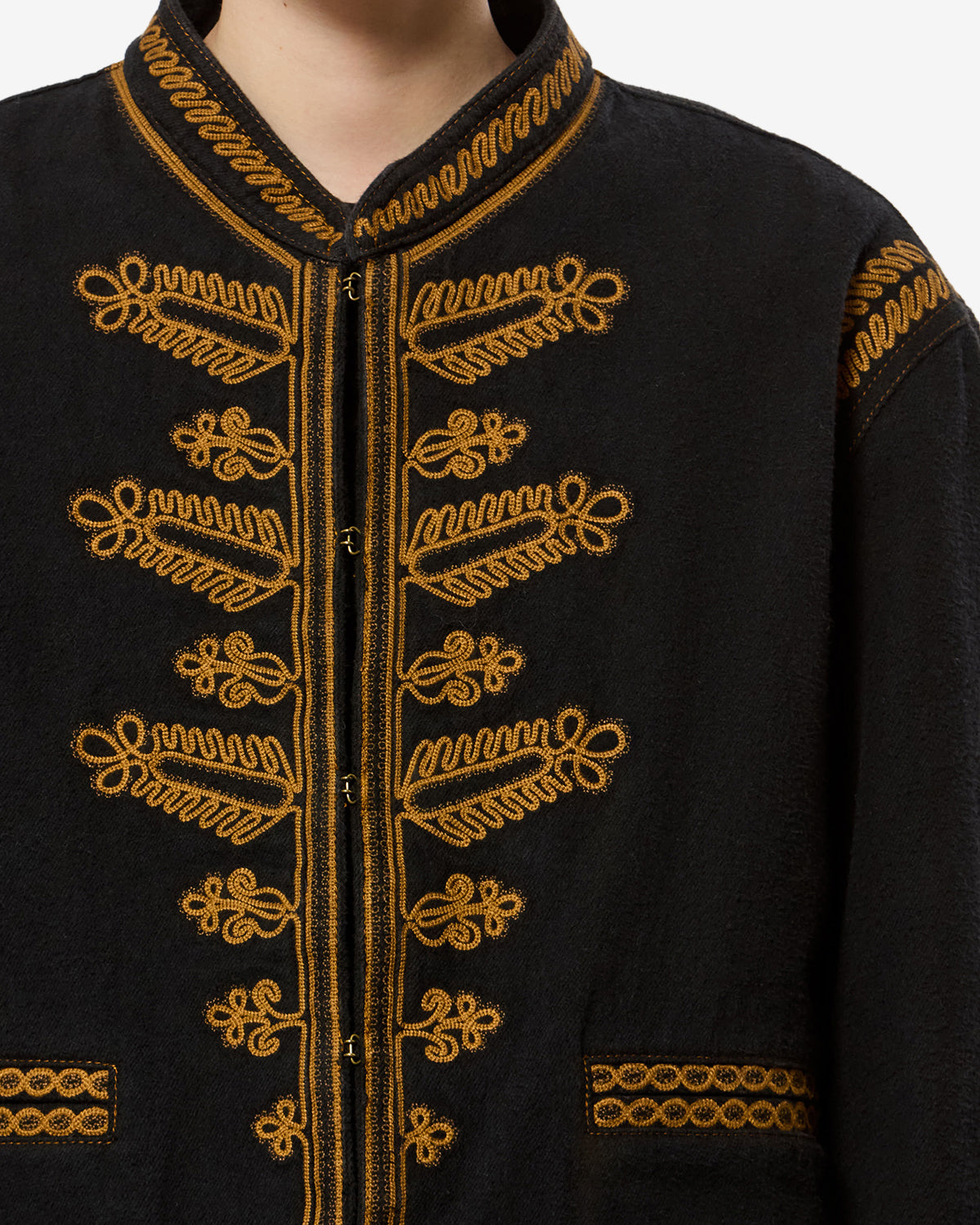 Isabel Marant Emalia veste denim noir broderies