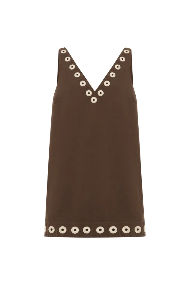 Alemais Tobe robe mini denim coton poches
