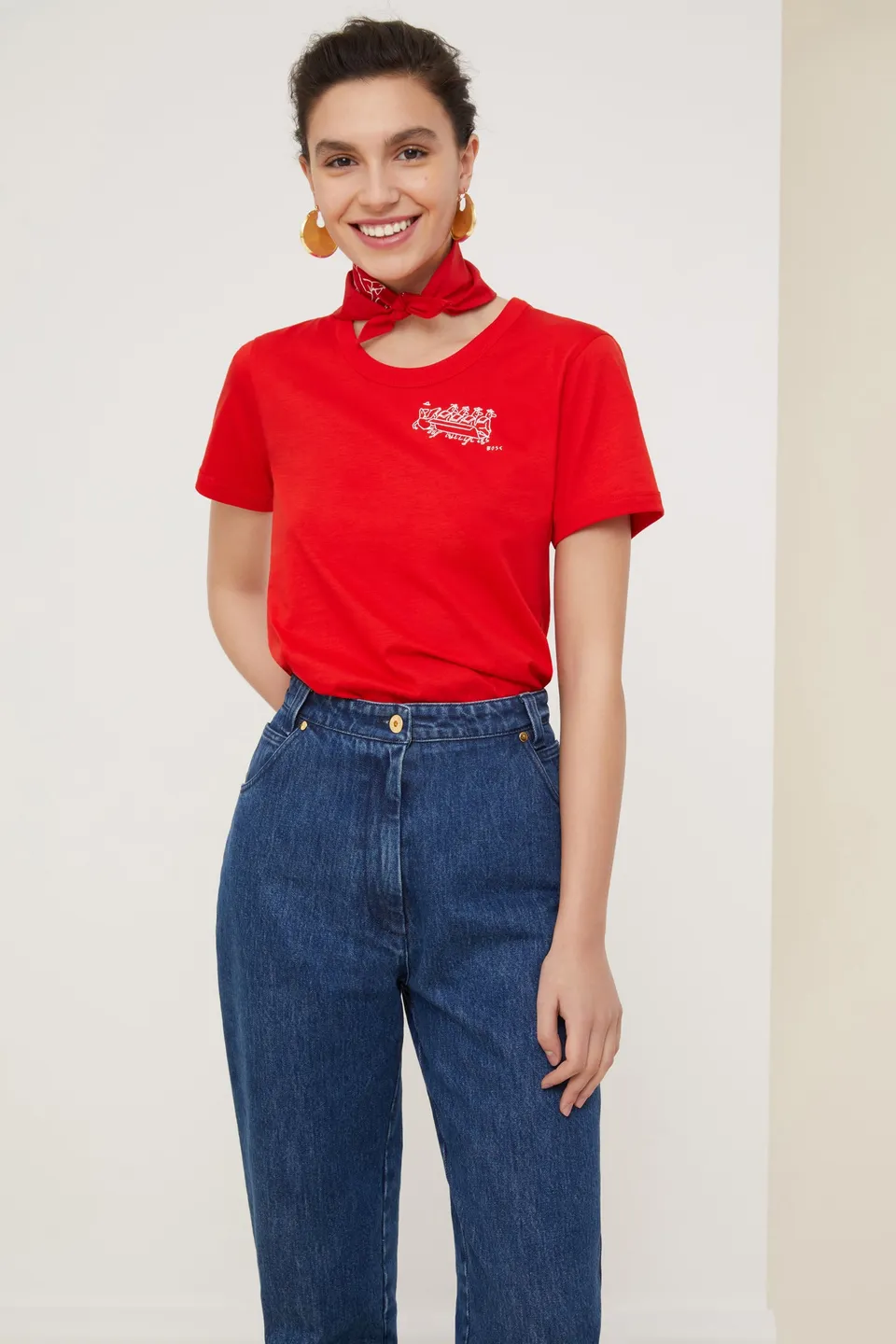 Patou Bosc tee coton bio rouge poppy XS-XXL