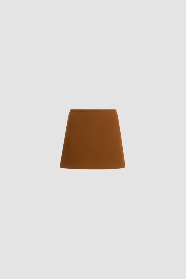 Patou SK086 mini jupe trapèze Mahogany 34-44
