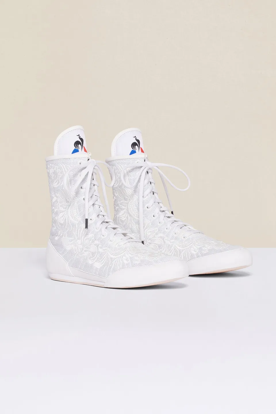 Patou FO201 Baskets Montantes Blanches Brodées